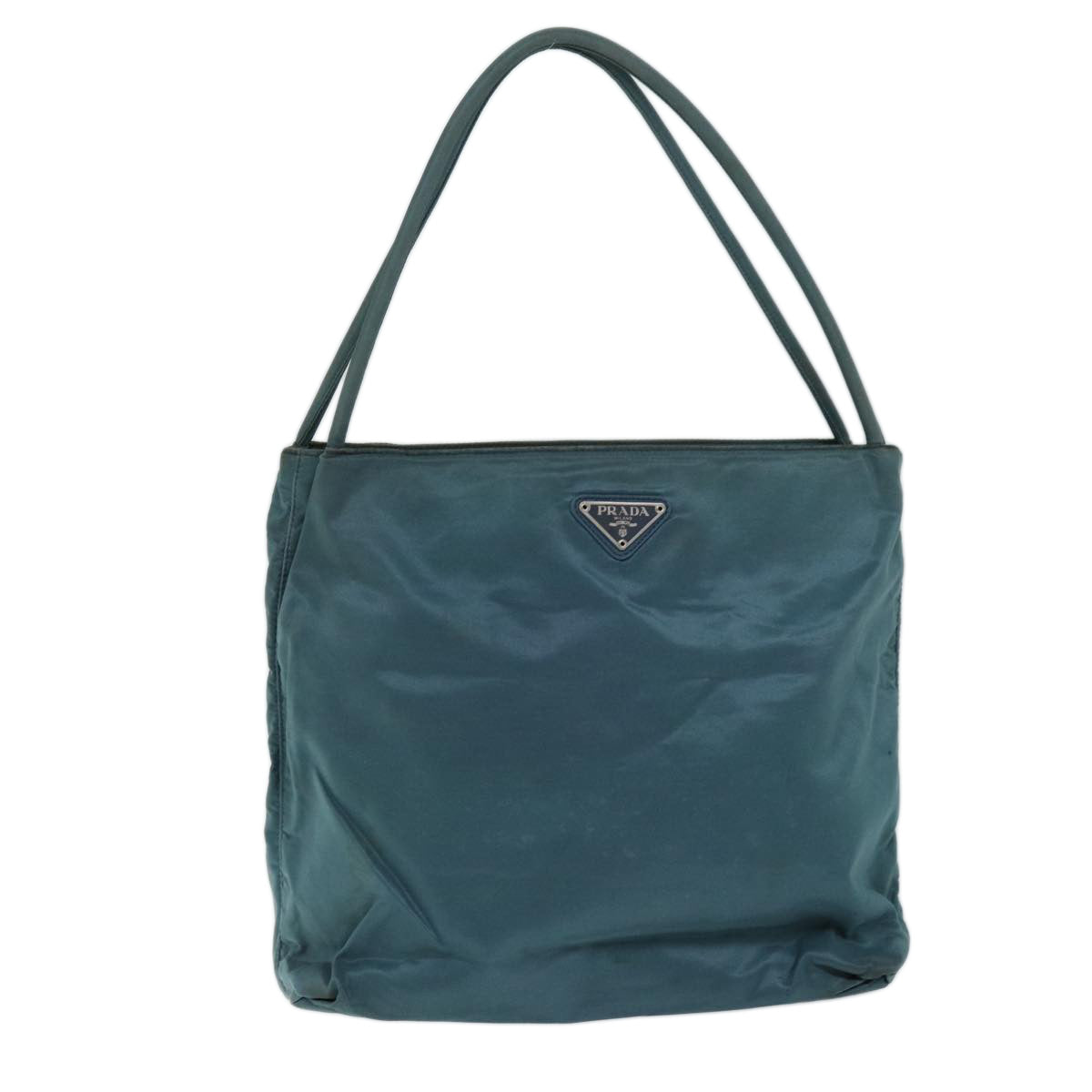 Luxury PradaTote Bag Nylon Turquoise Blue 73880
