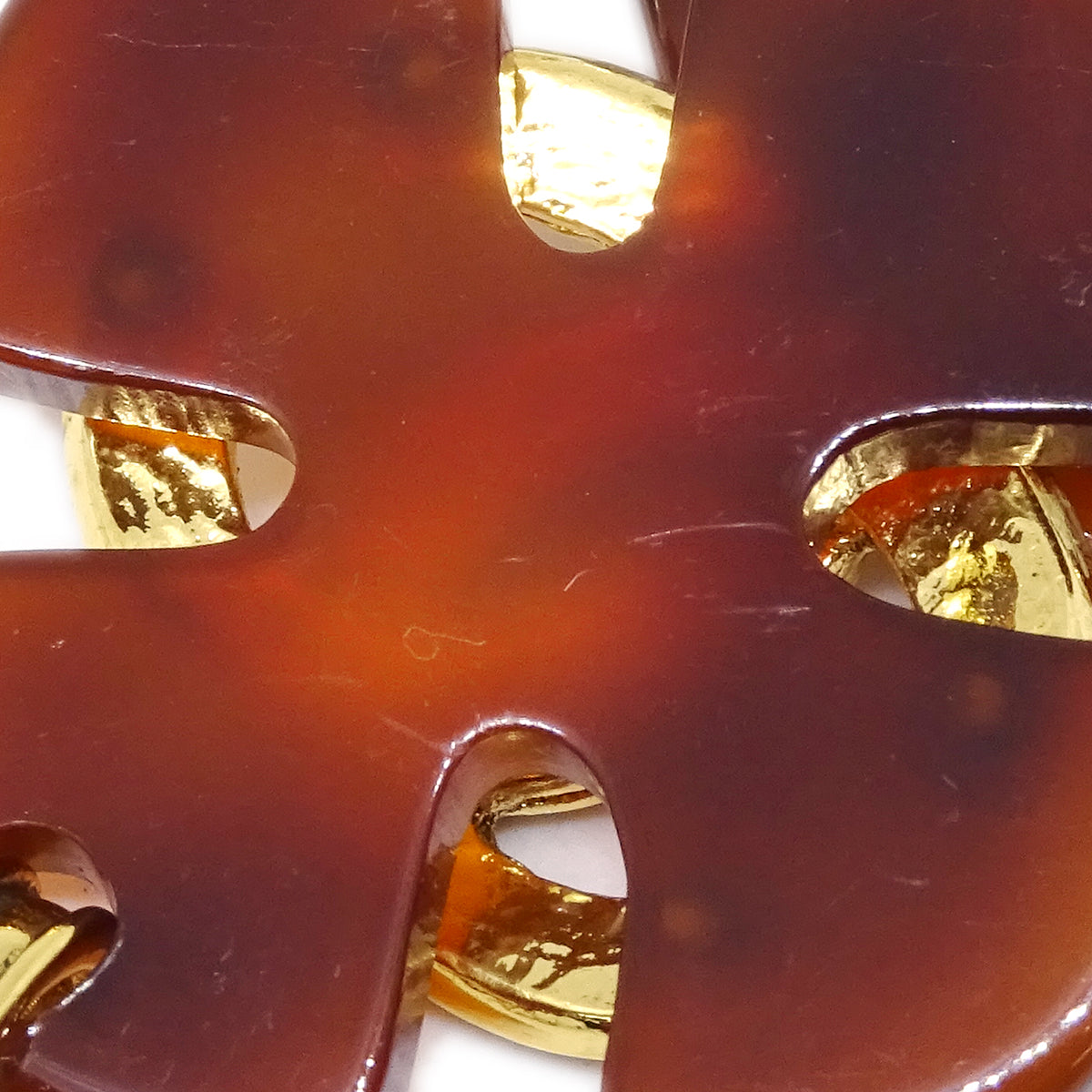 Chanel 1994 Faux Tortoiseshell CC Dangle Earrings