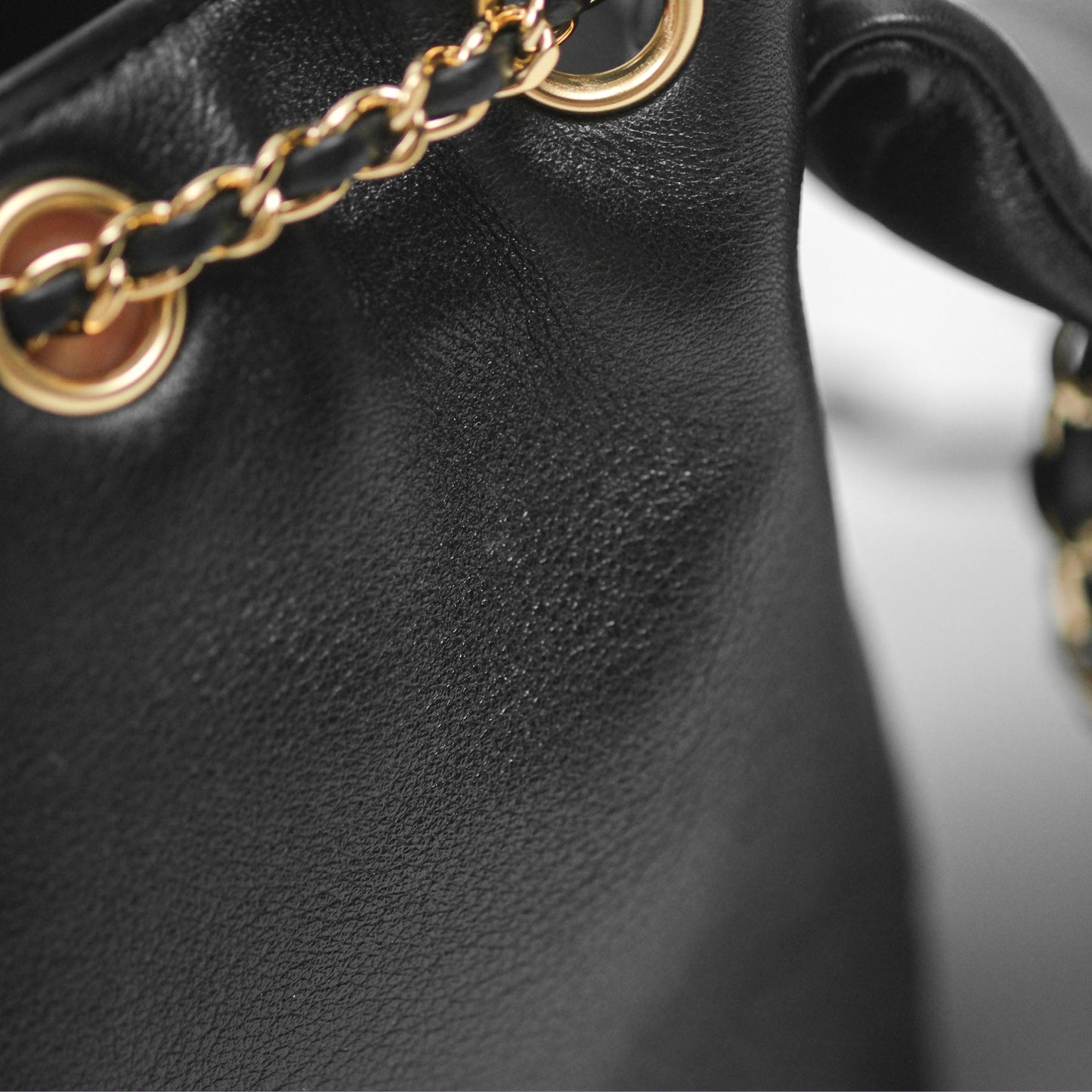 Chanel Quilted Small Duma Drawstring Backpack Black Calfskin