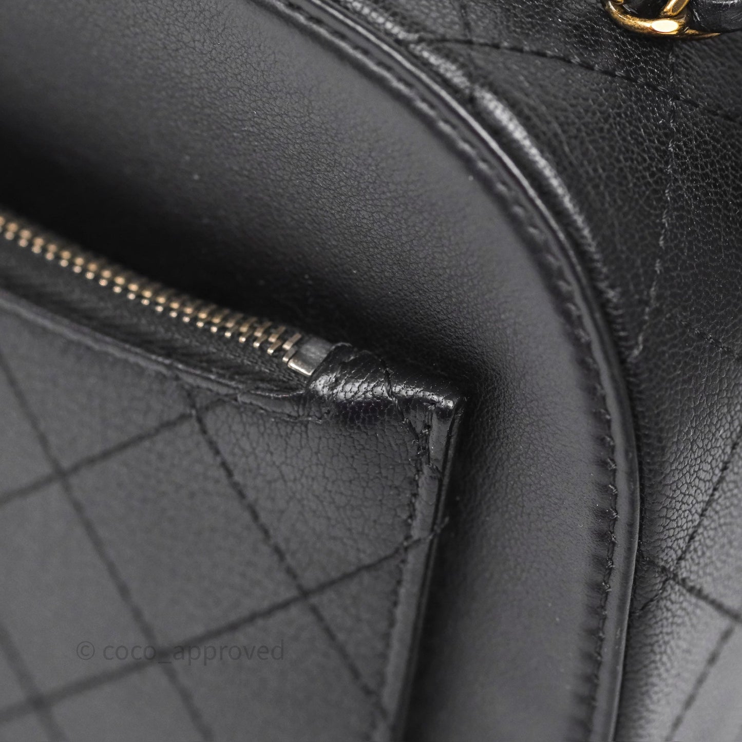 Chanel Coco Curve Vanity Black Calfskin & Goatskin Antique Gold Hardware