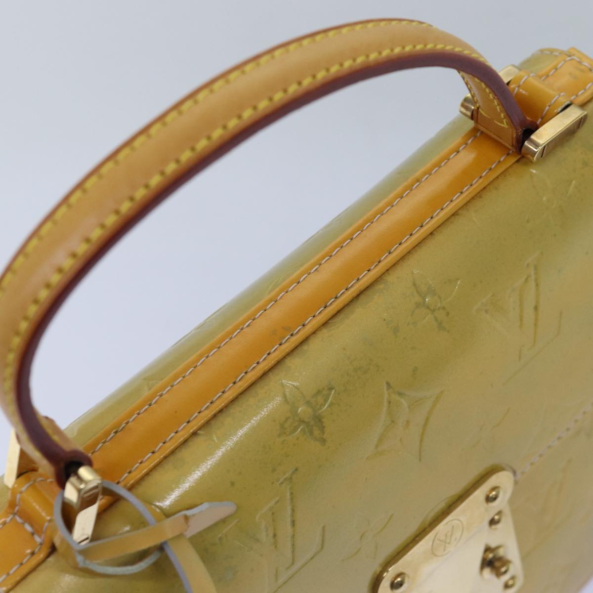 LOUIS VUITTON Monogram Vernis Spring Street Hand Bag Gris M91029 LV 73919