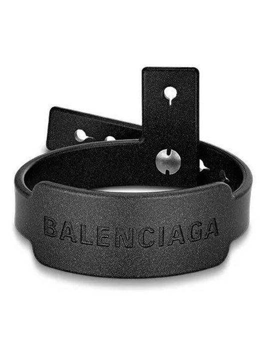 Luxury Balenciaga Logo Festival Bracelet Black