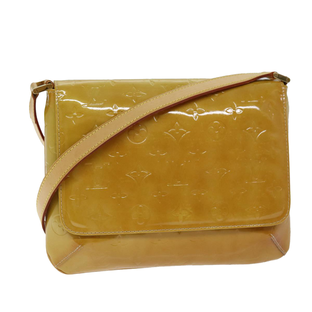 LOUIS VUITTON Monogram Vernis Thompson Street Bag Beige M91301 LV 73923