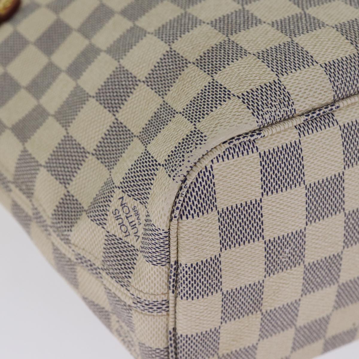 LOUIS VUITTON Damier Azur Neverfull PM Tote Bag N41362 LV 73924