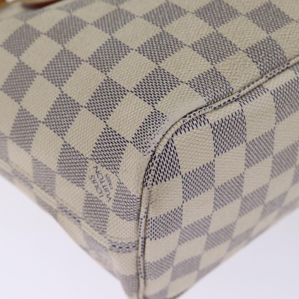 LOUIS VUITTON Damier Azur Neverfull PM Tote Bag N41362 LV 73924