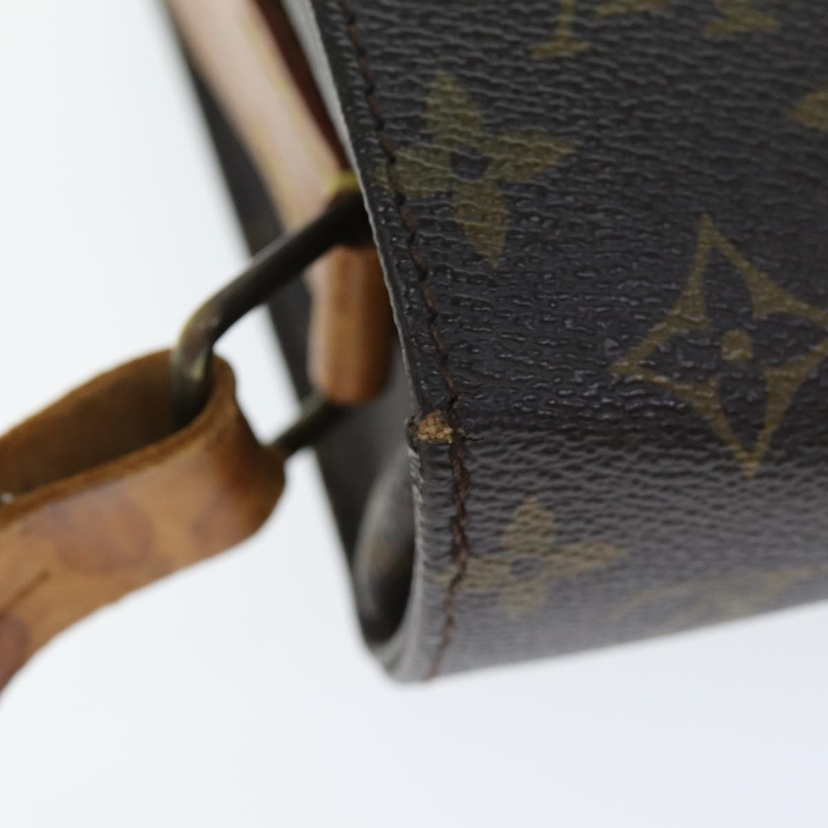 LOUIS VUITTON Monogram Cartouchiere MM Shoulder Bag M51253 LV 73936