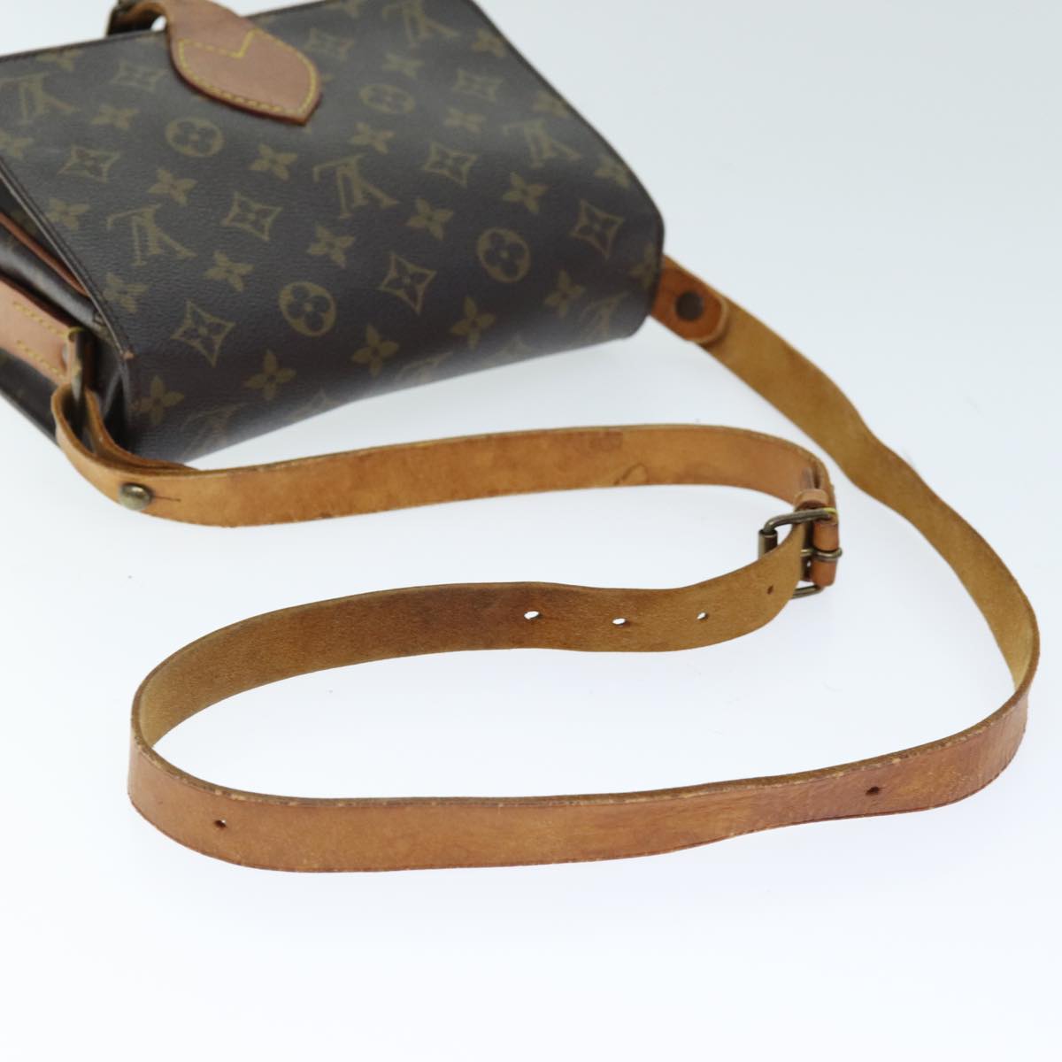 LOUIS VUITTON Monogram Cartouchiere MM Shoulder Bag M51253 LV 73936