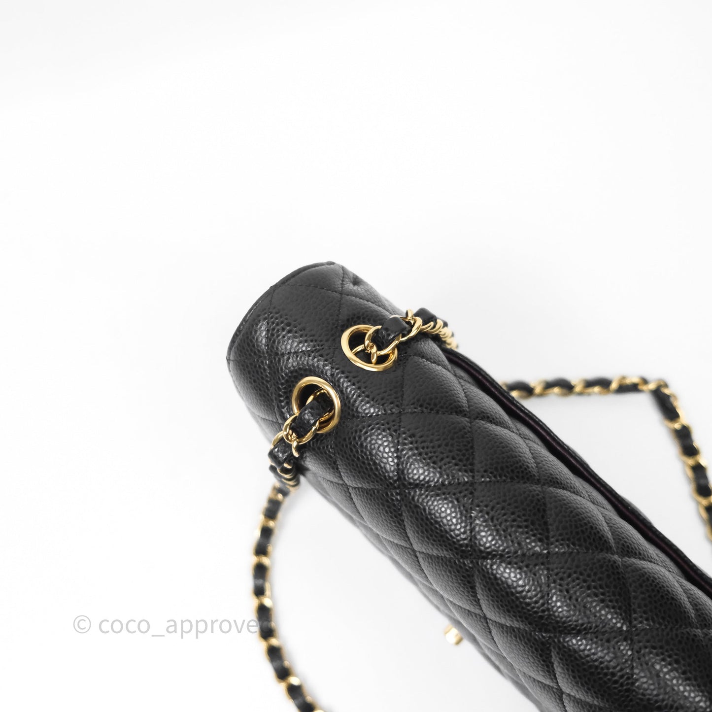 Chanel Classic Medium Flap Quilted Black Caviar Gold Hardware