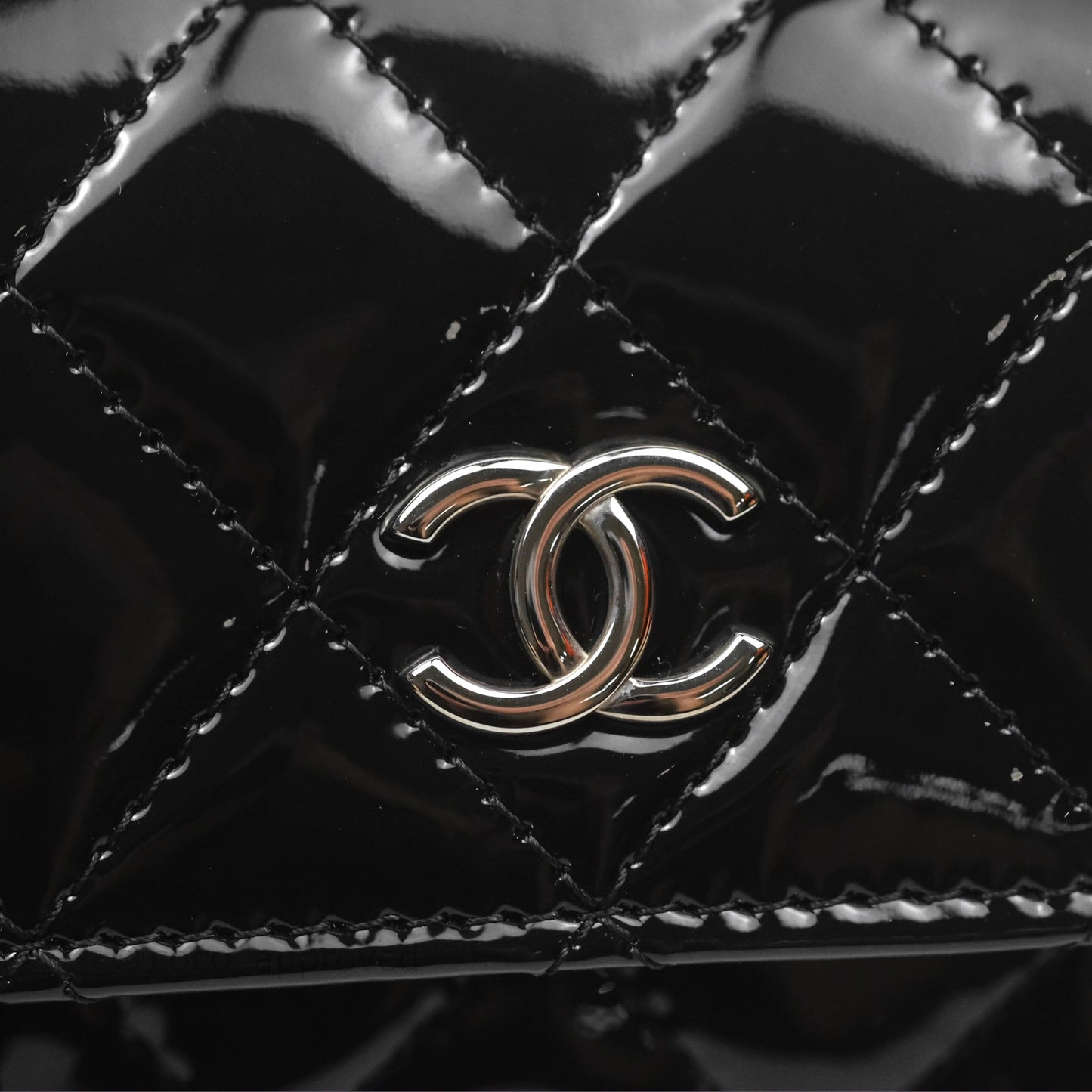 Chanel Double Waist Belt Bag Patent Pink / Black Silver Hardware