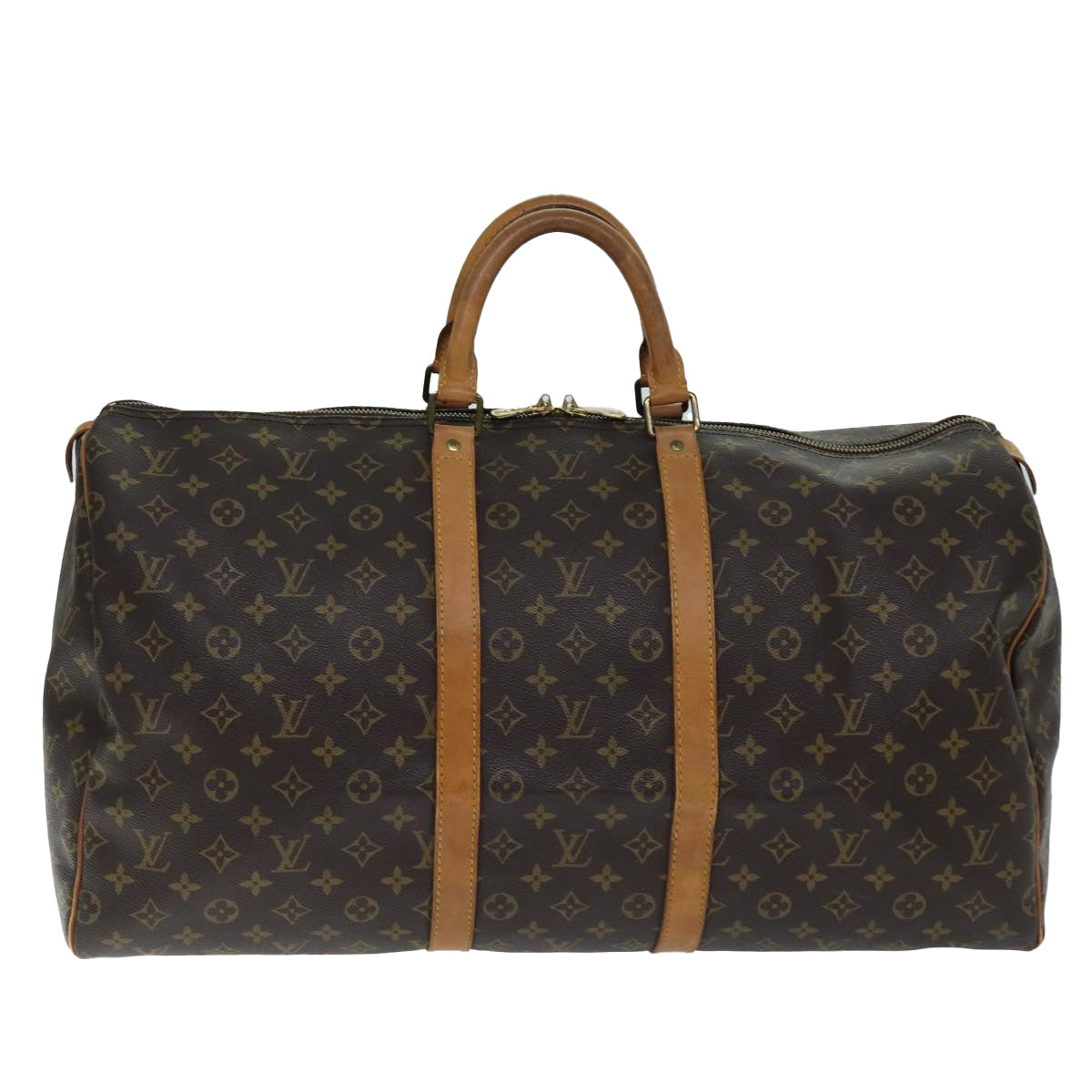 LOUIS VUITTON Monogram Keepall 55 Boston Bag M41424 LV 73970