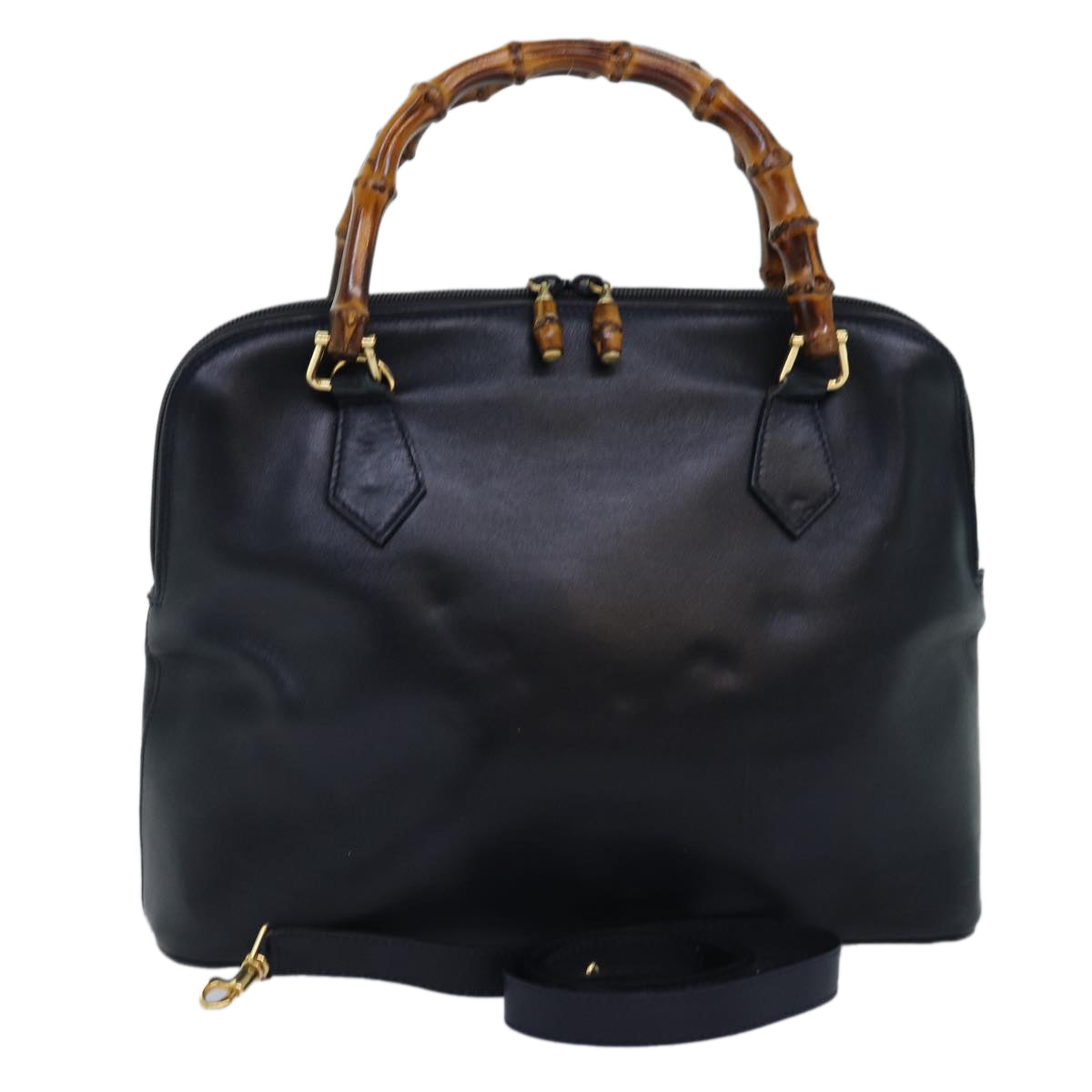 Luxury Gucci Trending 2025 Bamboo Hand Bag Leather 2way Navy 000 406 0289  73988