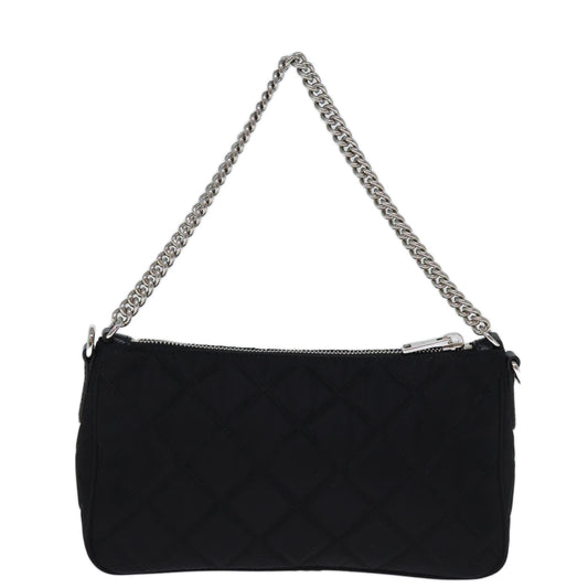 Luxury PradaChain Shoulder Bag Nylon 2way Black 73993A