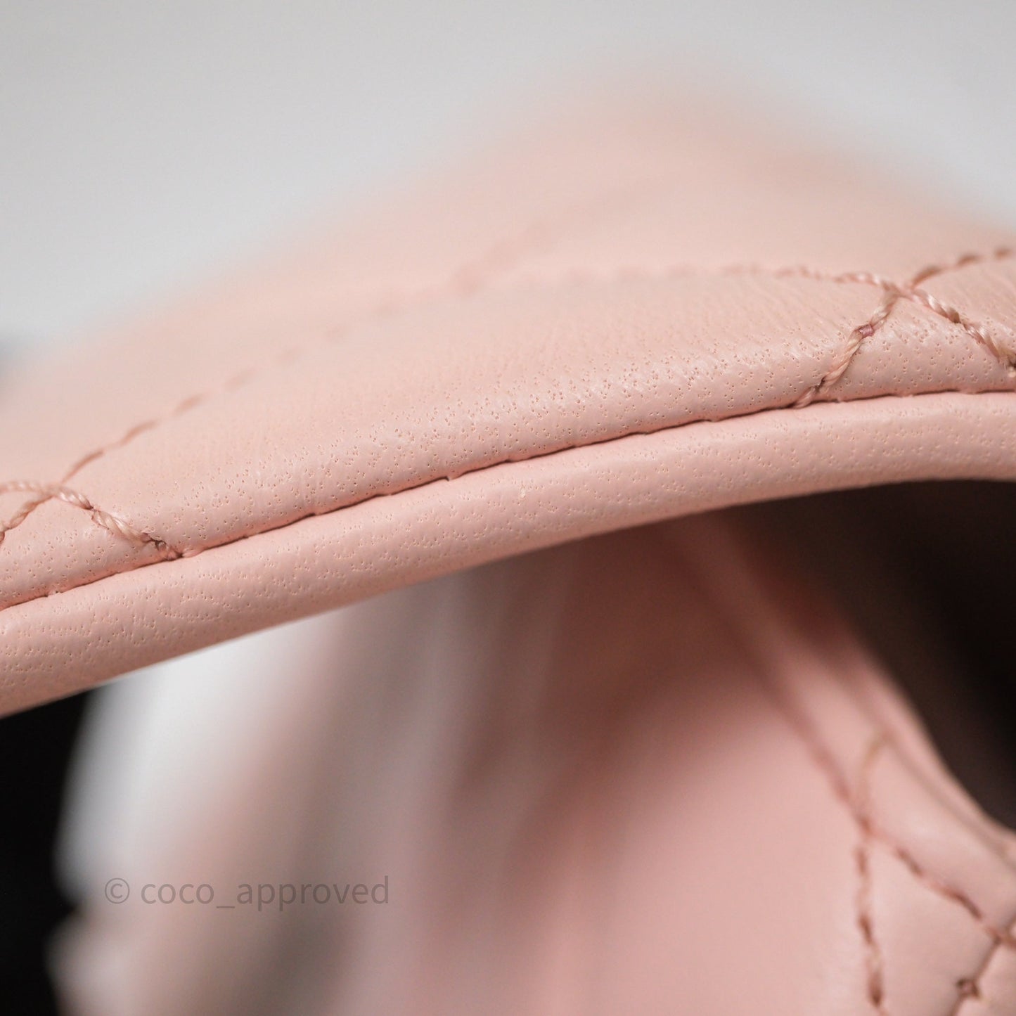 Chanel Pearl Crush Mini Square Quilted Pink Lambskin Aged Gold Hardware