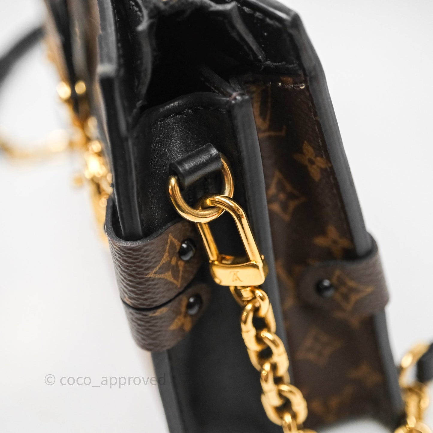 Louis Vuitton Monogram Reverse Trunk Clutch Bag
