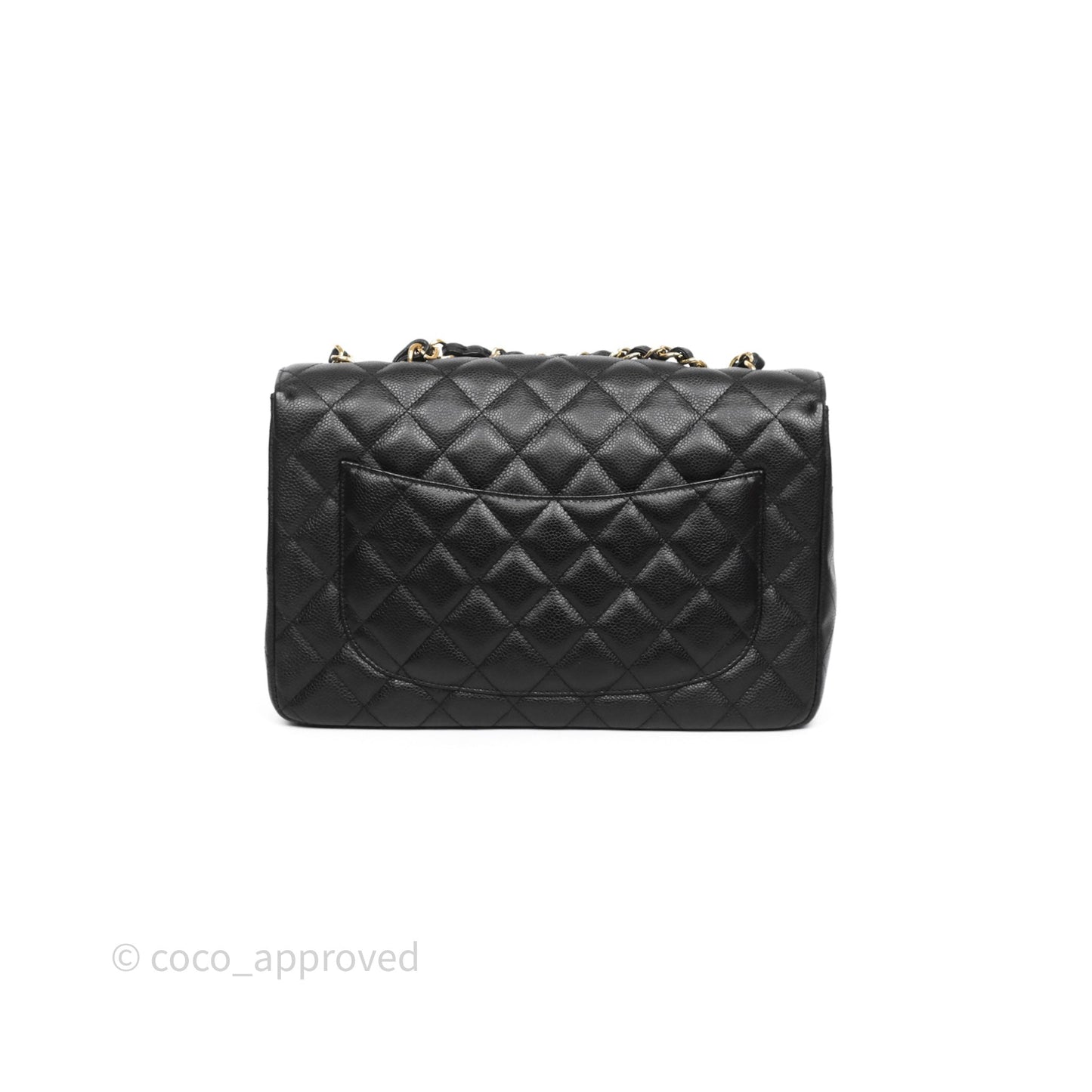 Chanel Jumbo Single Flap Black Caviar Gold Hardware⁣⁣