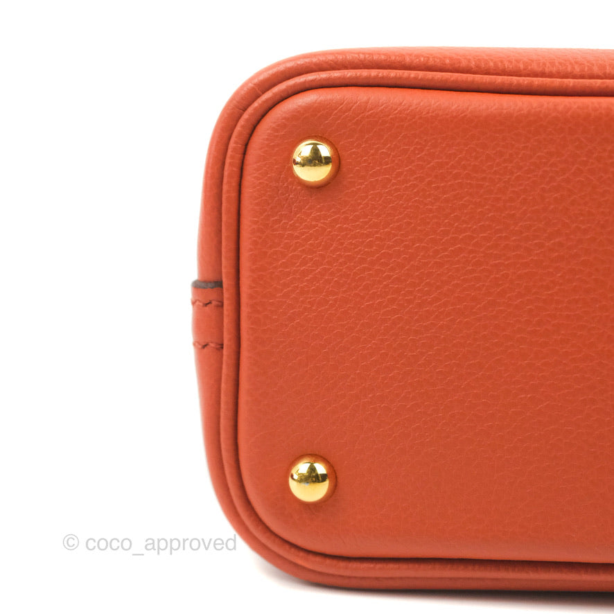 Hermes Mini Bolide 1923 Bag Terre Battue/Anemone Evecolor Gold Hardware