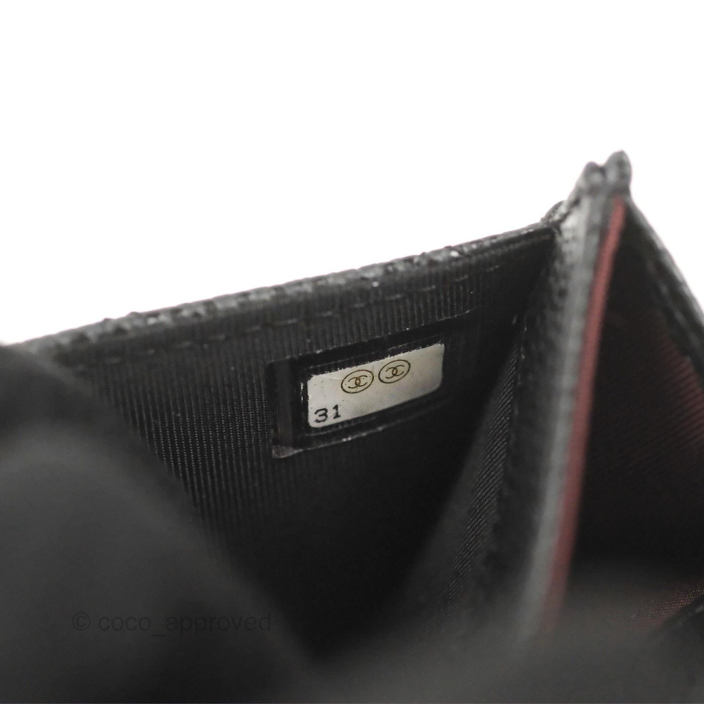 Chanel Classic Quilted Flap Card Holder Black Caviar Gold Hardware