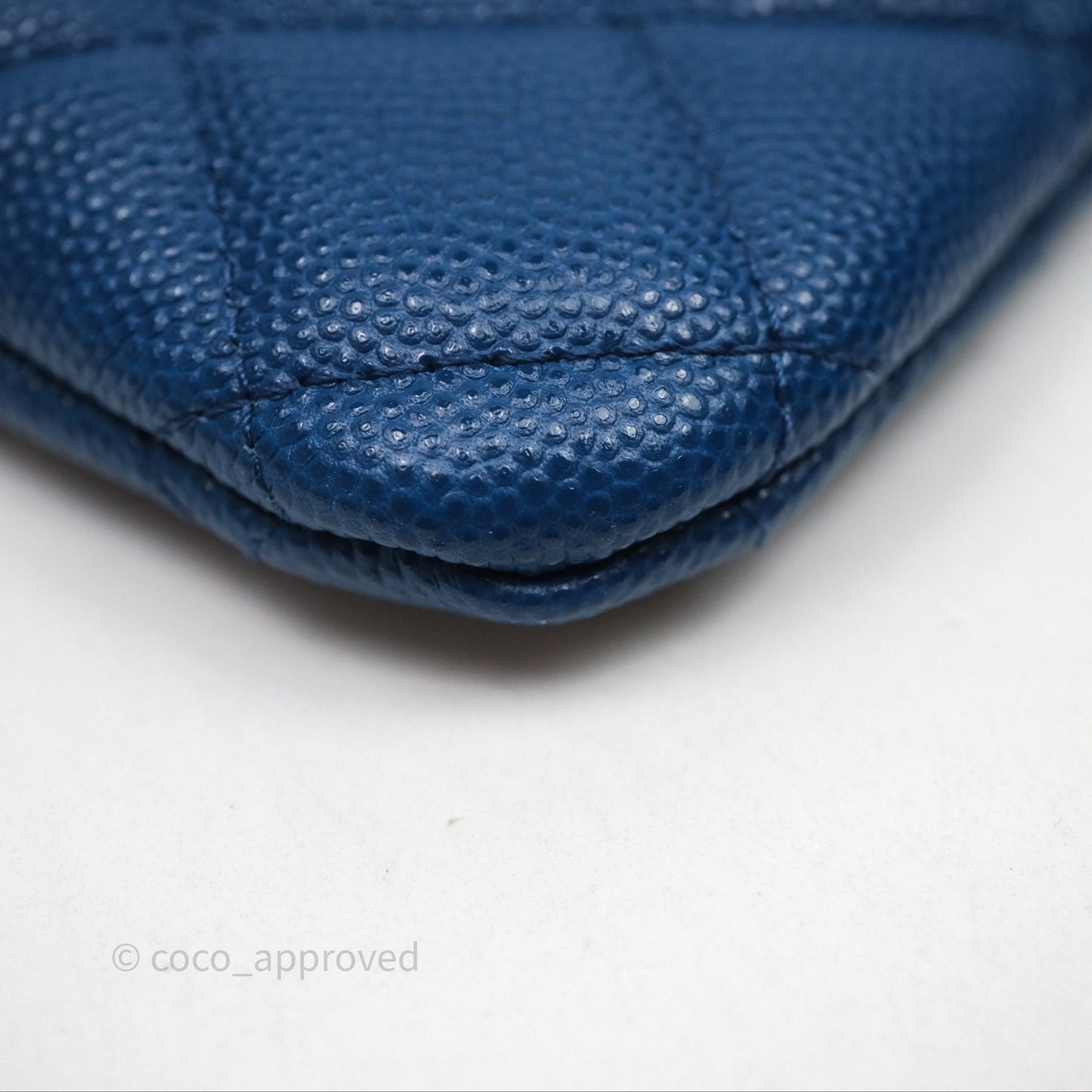 Chanel Large O Case Boy Blue Caviar Ruthenium Hardware