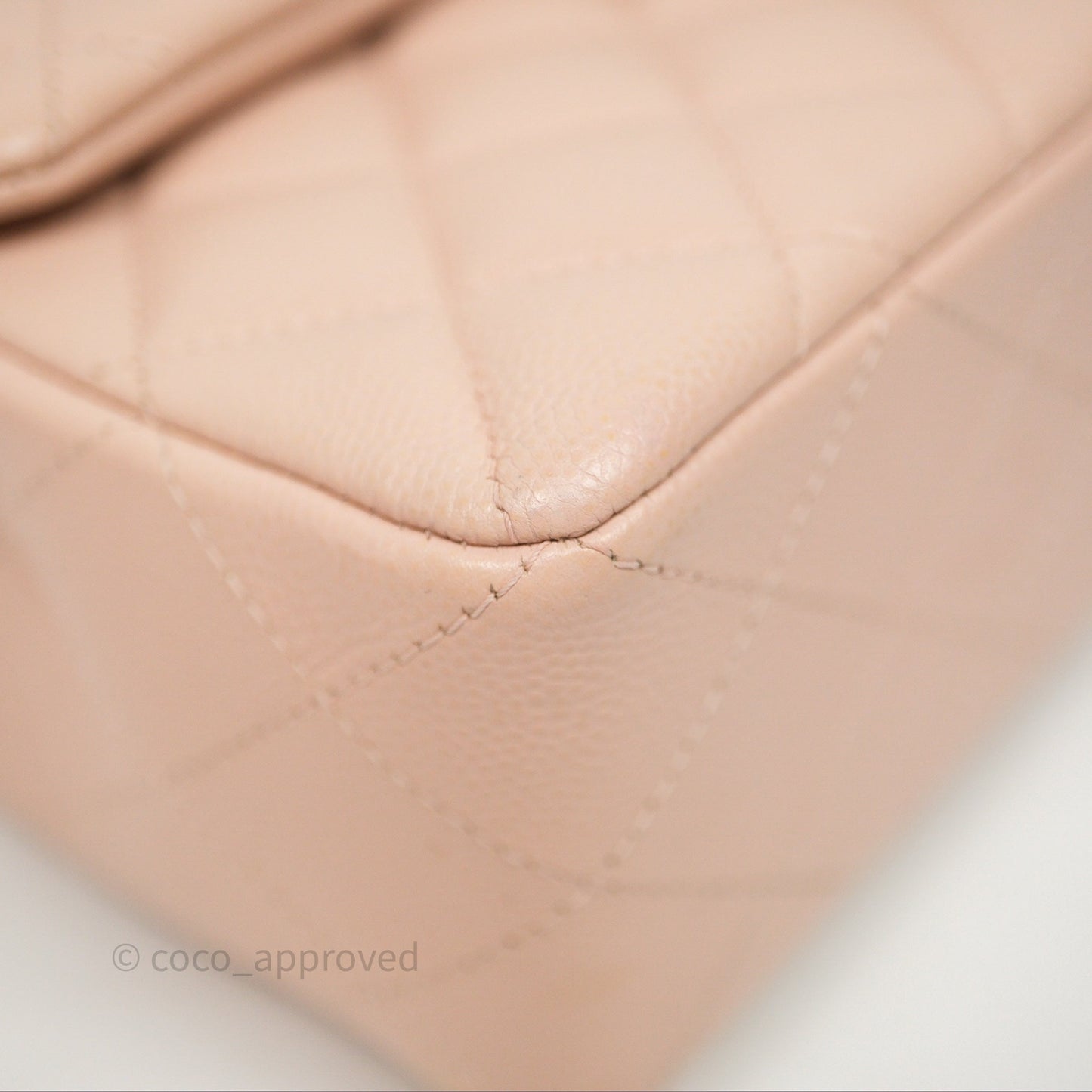 Chanel Small Classic Flap Quilted Rose Clair Caviar Gold Hardware