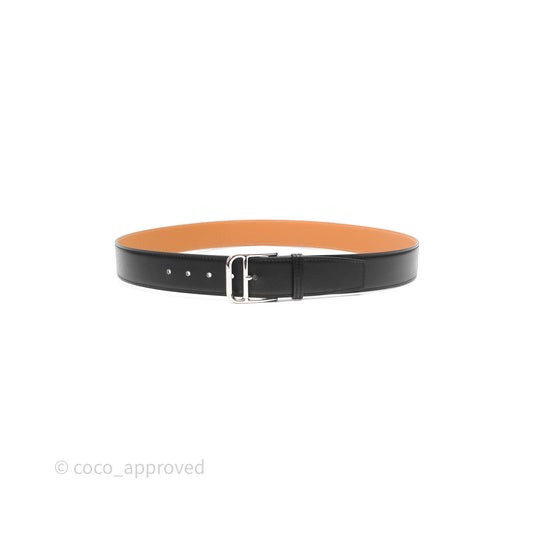 Hermes Romain 35 Belt Noir Palladium Hardware
