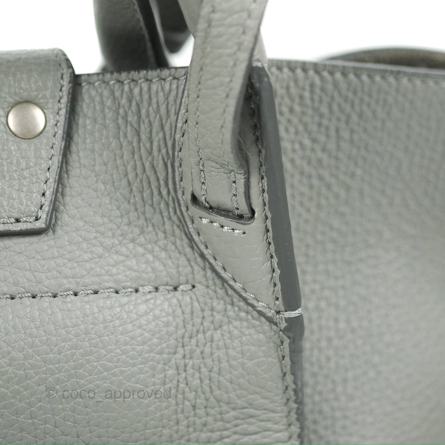 Celine Small Big Bag Grey Supple Grained Leather Silver Hardware
