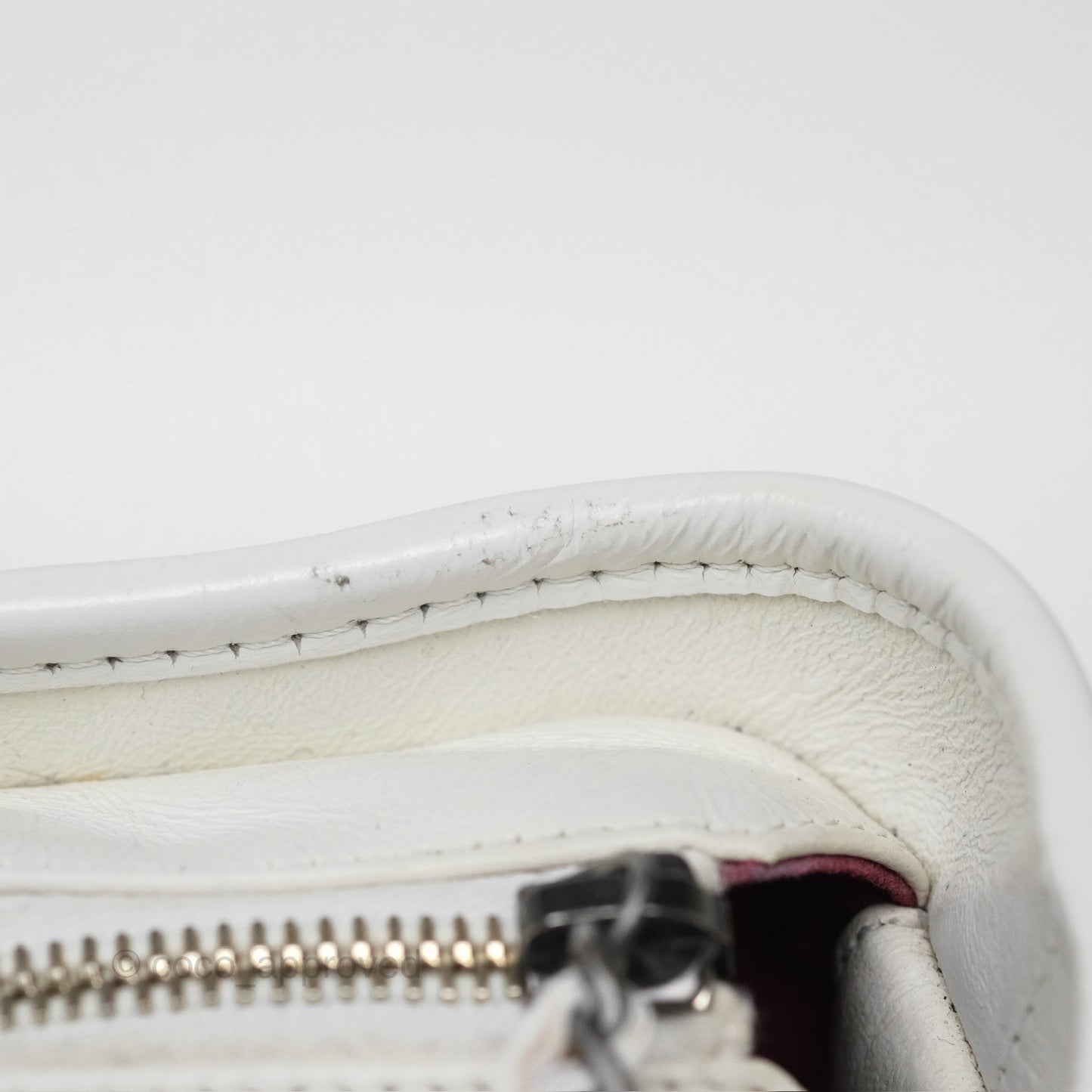Chanel Small Gabrielle Hobo Quilted White Aged Calfskin