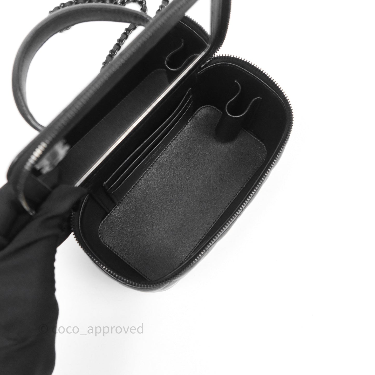 Chanel Vanity Rectangular Top Handle So Black Lambskin