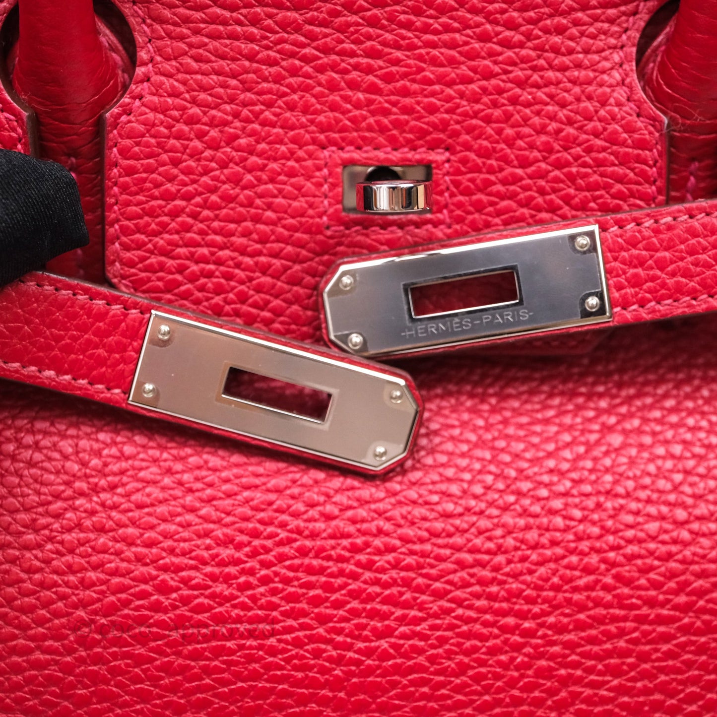 Hermes Birkin 35 Rouge Casaque Clemence Palladium Hardware