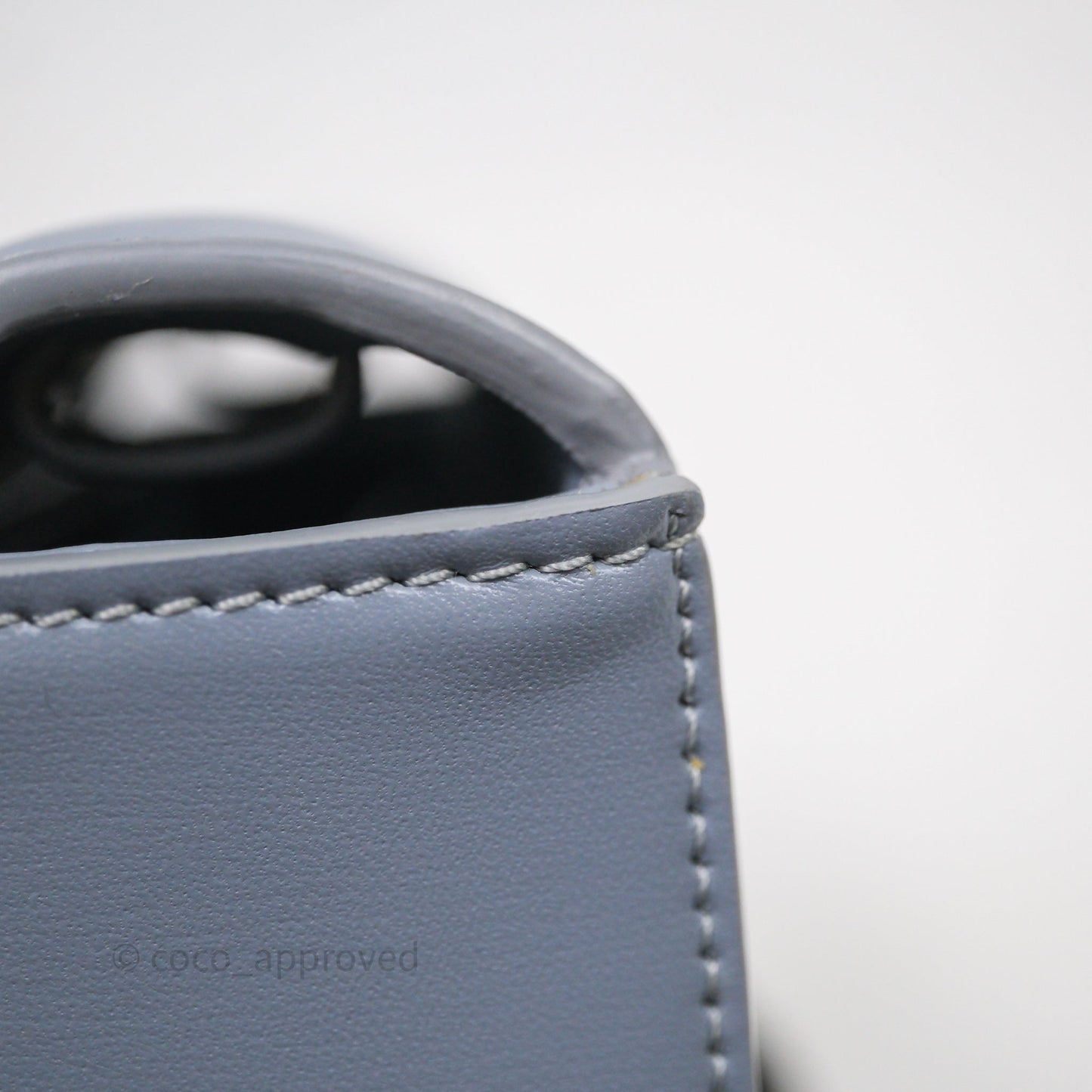 Celine Mini Triomphe Shiny Calfskin Blue Grey