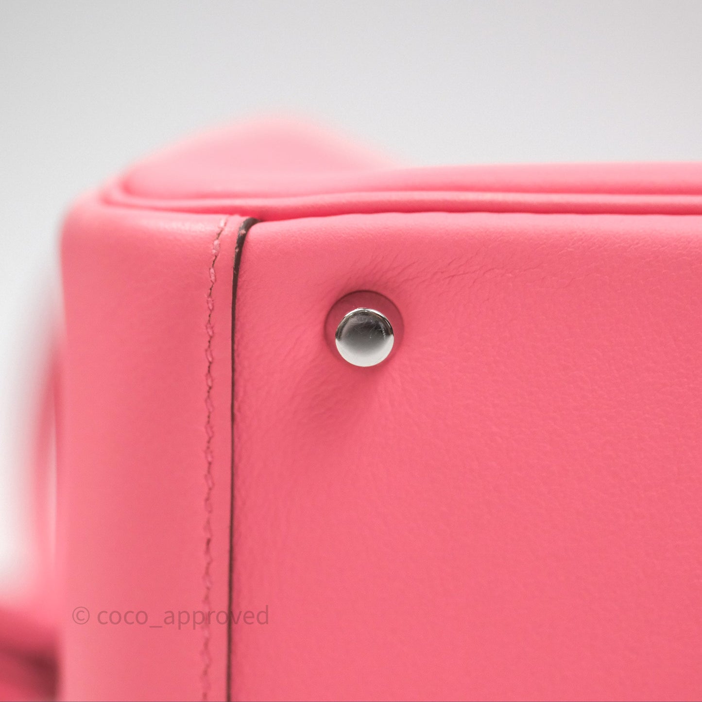Hermès Mini Lindy 20 Rose Ete K4 Swift Palladium Hardware