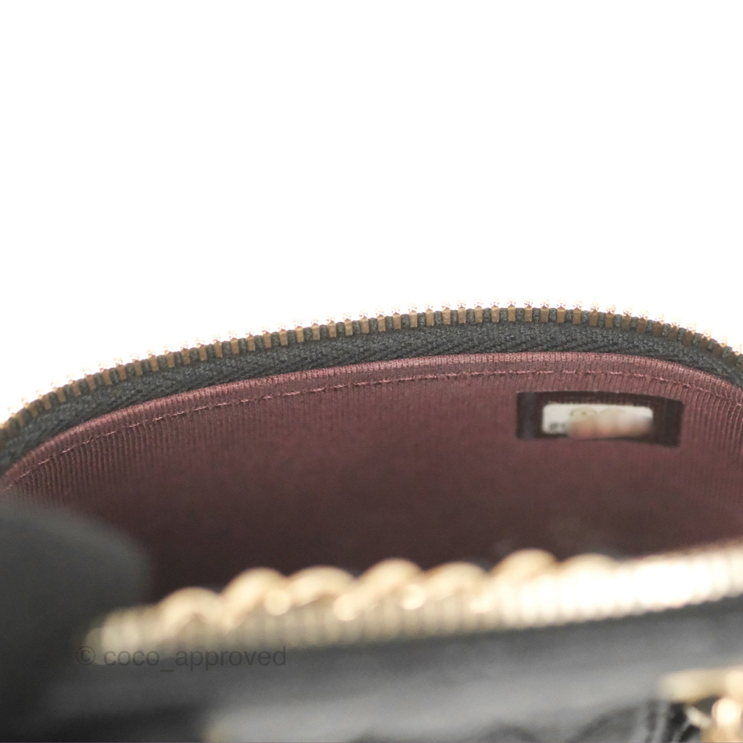 Chanel Classic Mini Vanity With Chain Black Caviar Gold Hardware