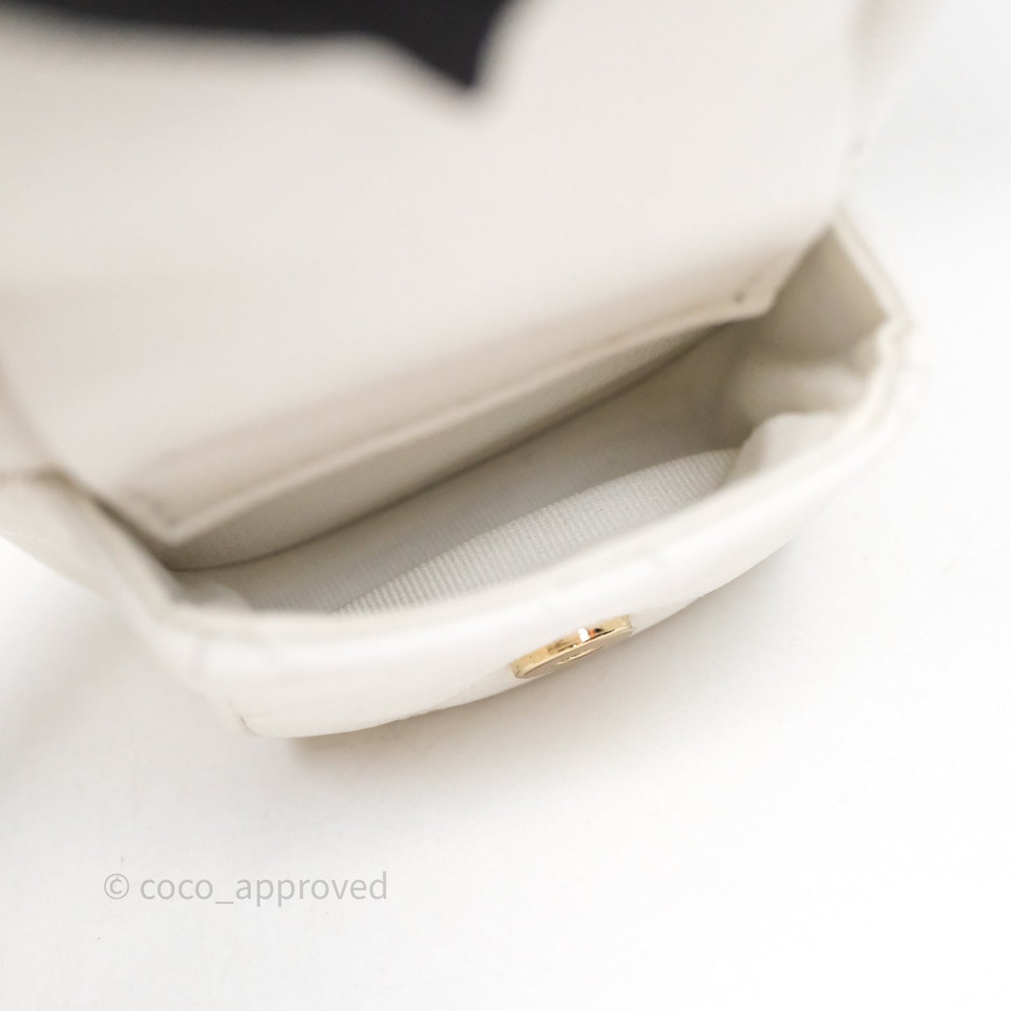 Chanel Small Duma Backpack Caviar White Gold Hardware