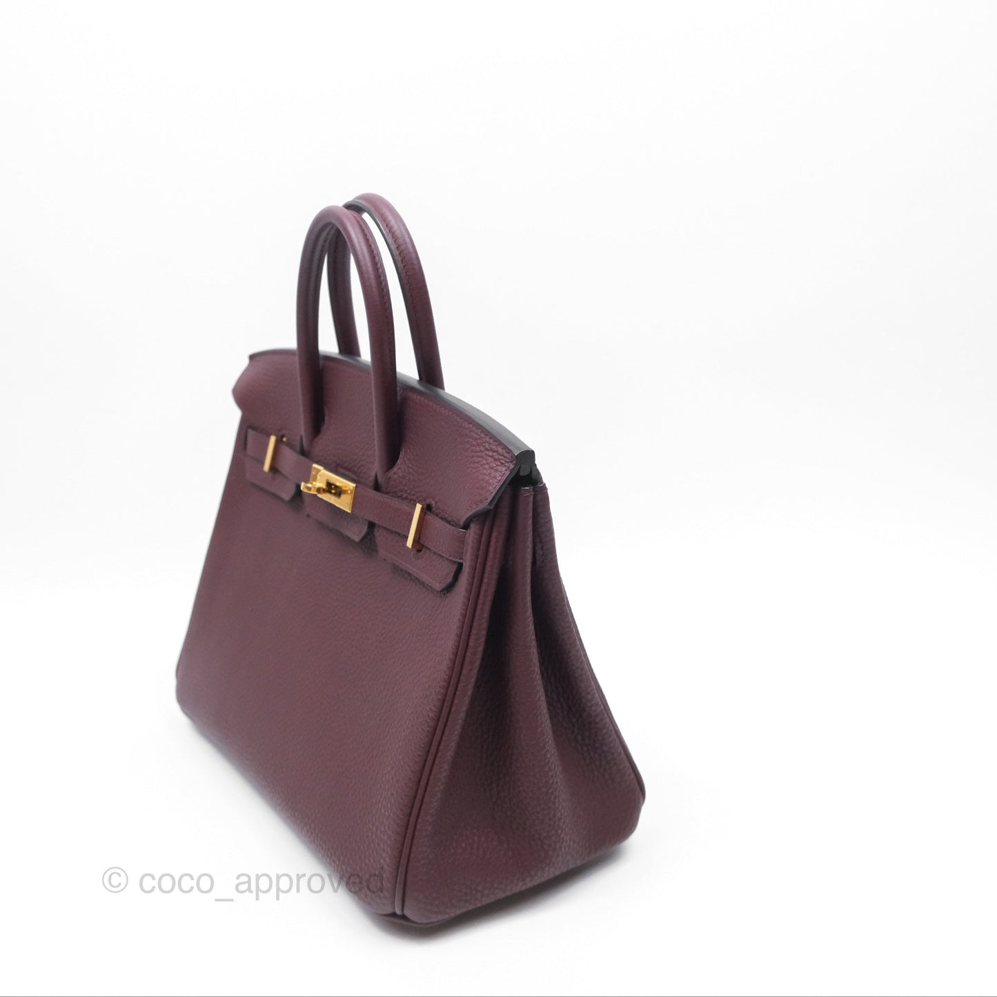 Hermès Birkin 25 Retourne Bordeaux Togo Gold Hardware