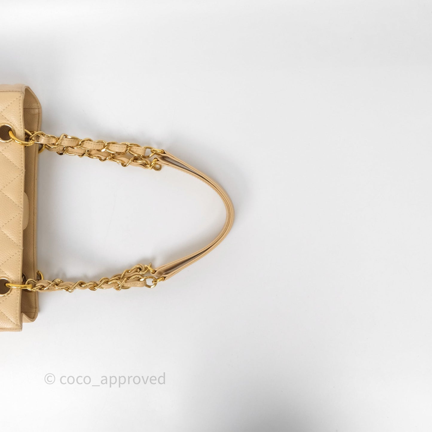 Chanel PST Tote Beige Caviar Gold Hardware