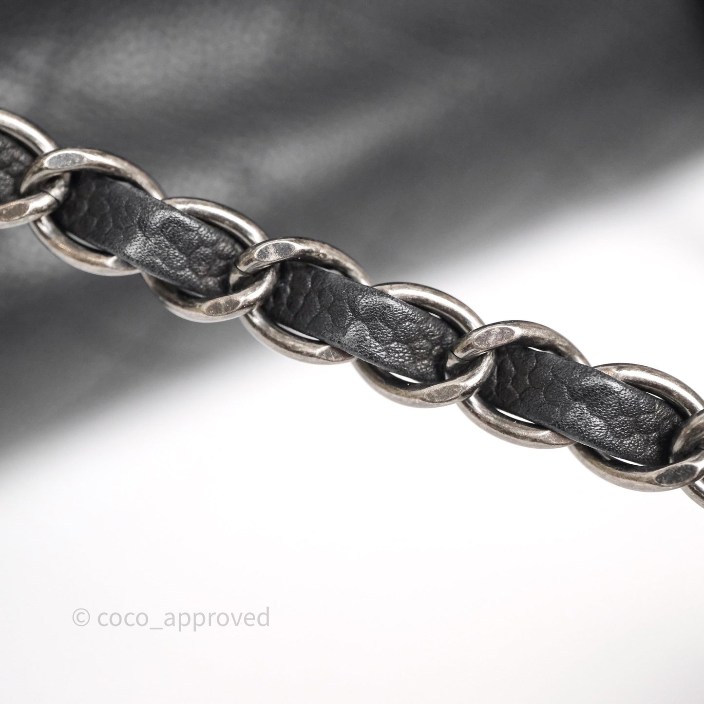 Chanel Quilted Shopping Tote Black Caviar Ruthenium Hardware