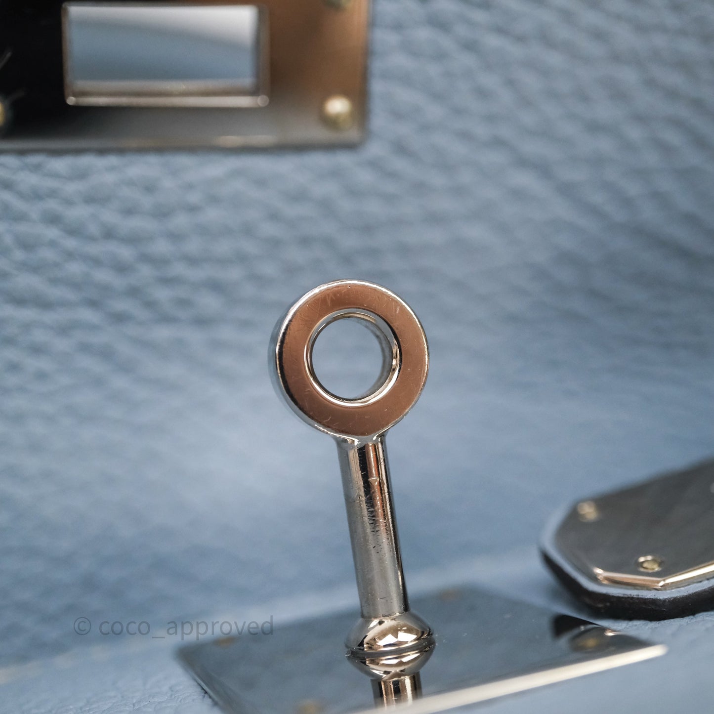 Hermès Kelly 28 Bleu Lin J7 Togo Palladium Hardware