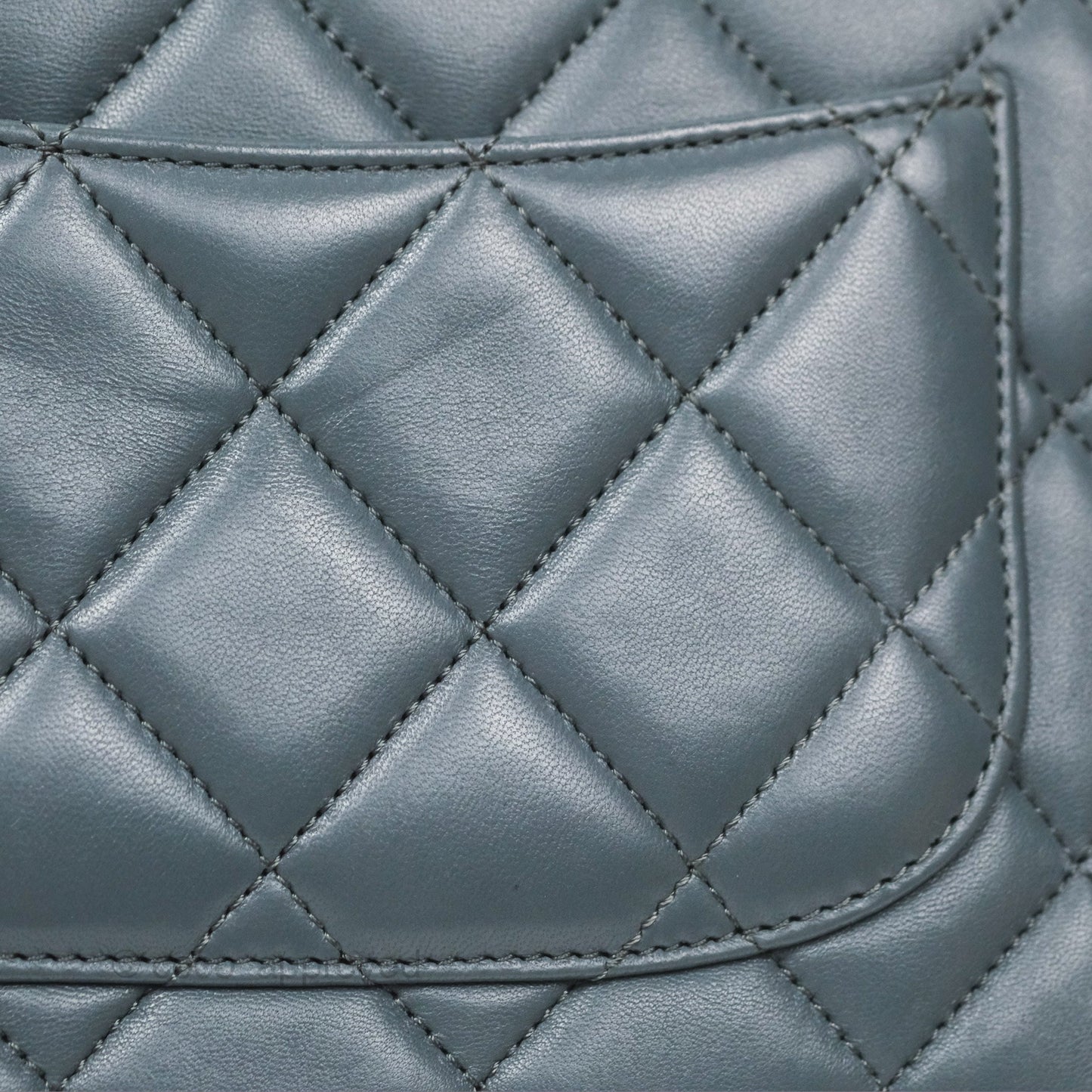 Chanel Small Trendy CC Grey Blue Lambskin Gold Hardware