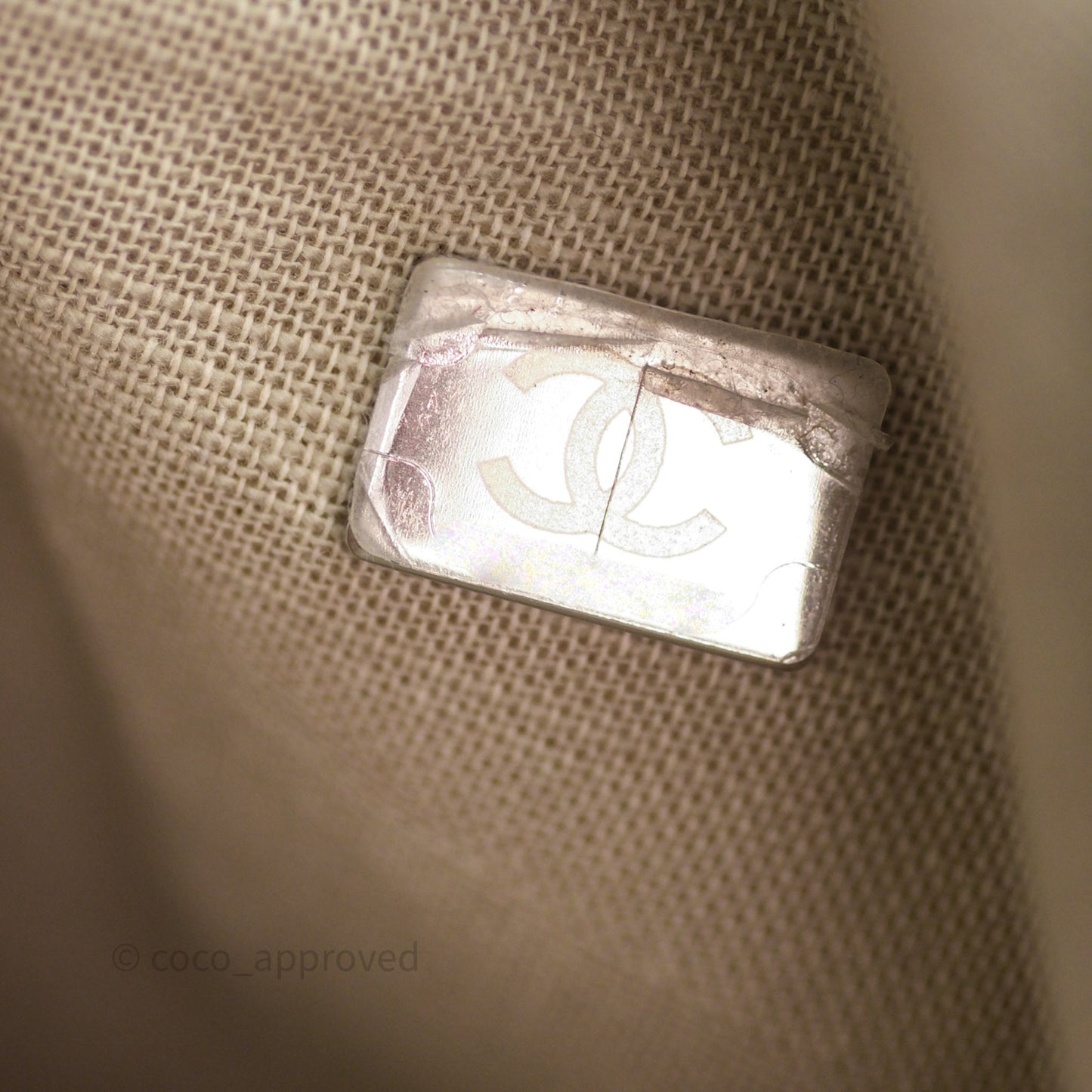 Chanel Canvas Deauville Large Tote Taupe Silver Hardware