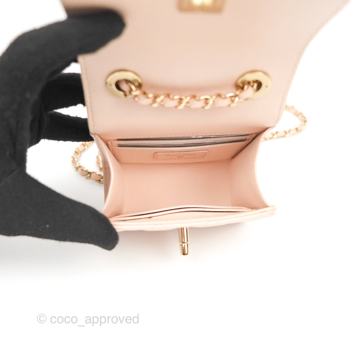 Chanel Mini Quilted Trendy CC Clutch With Chain Light Pink Lambskin Gold Hardware