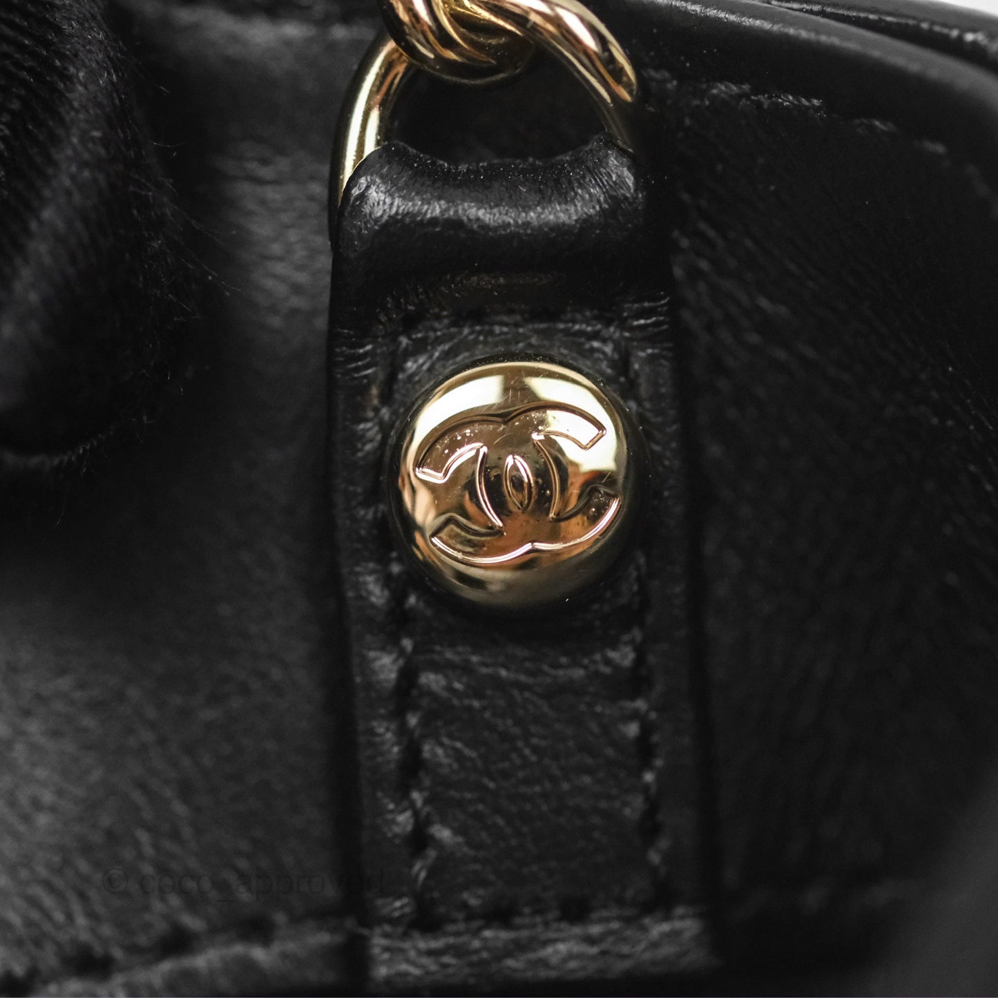 Chanel Nano 31 Black Shiny Lambskin Gold Hardware