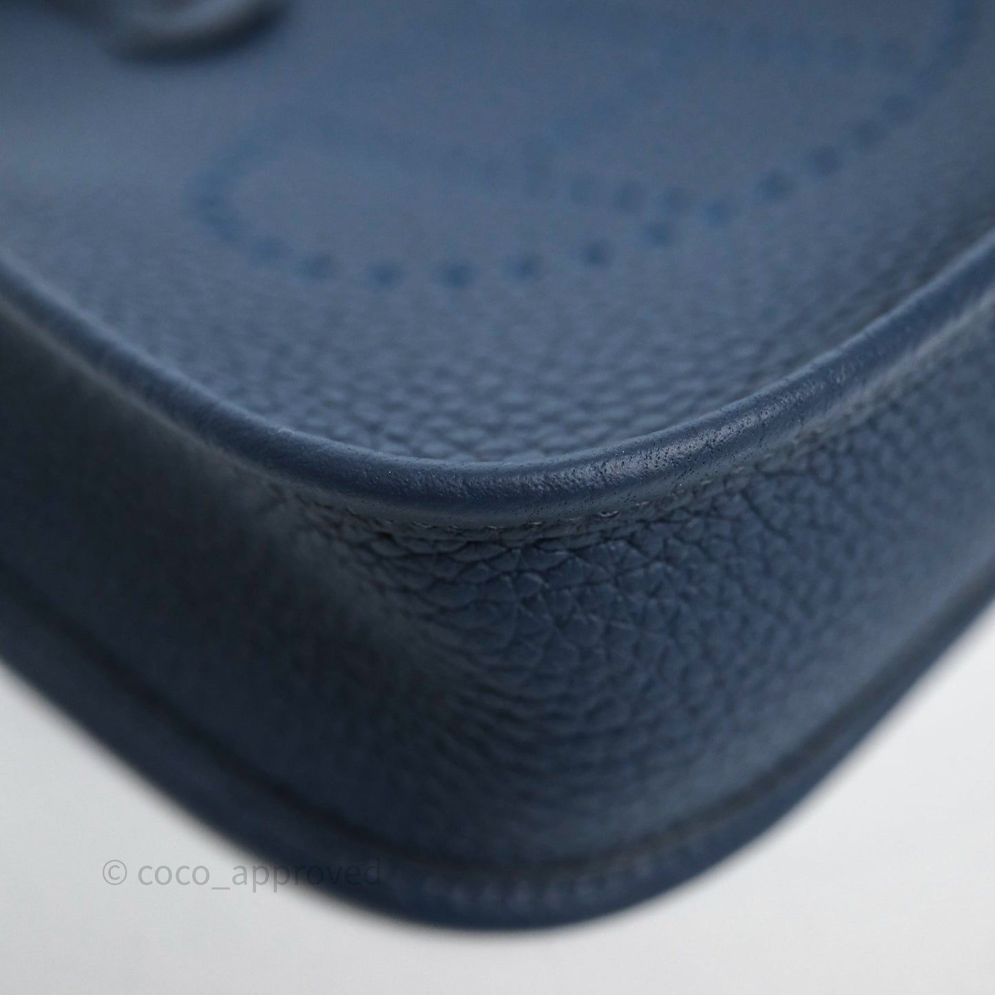 Hermès Mini Evelyne 16 7P Bleu de Prusse Clemence Palladium Hardware