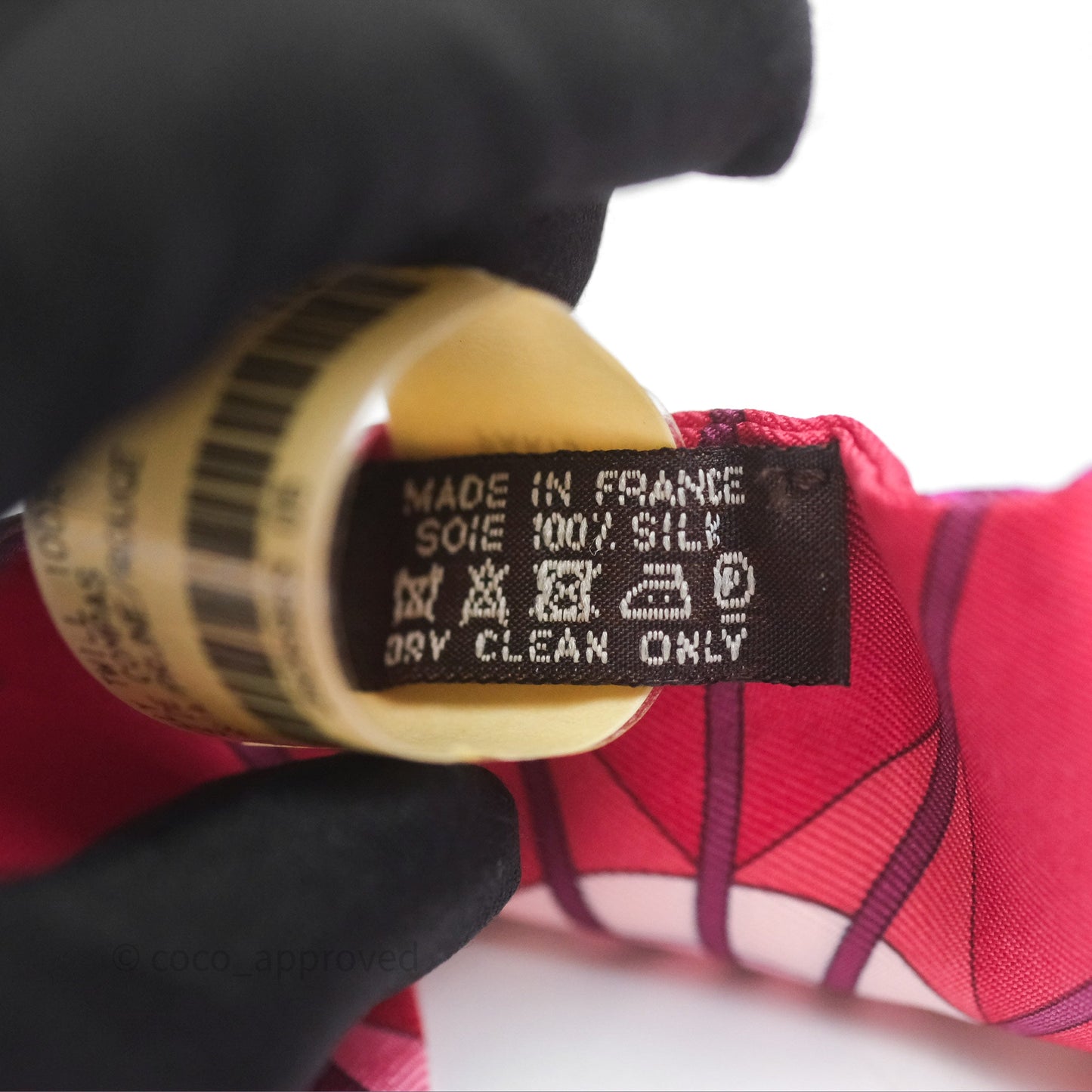 Hermès Rose de Compas Silk Twilly