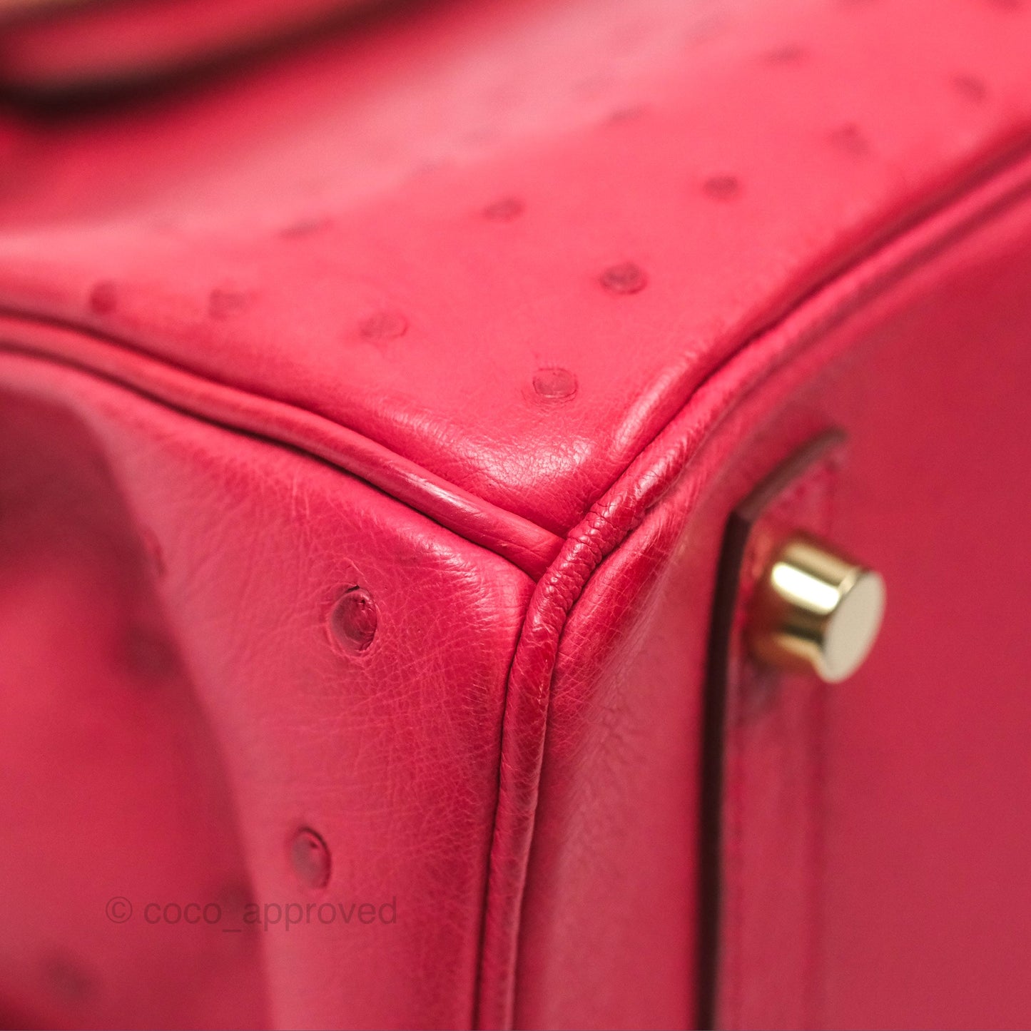 Hermès Birkin Retourne 30 Bougainvillea Ostrich Gold Hardware