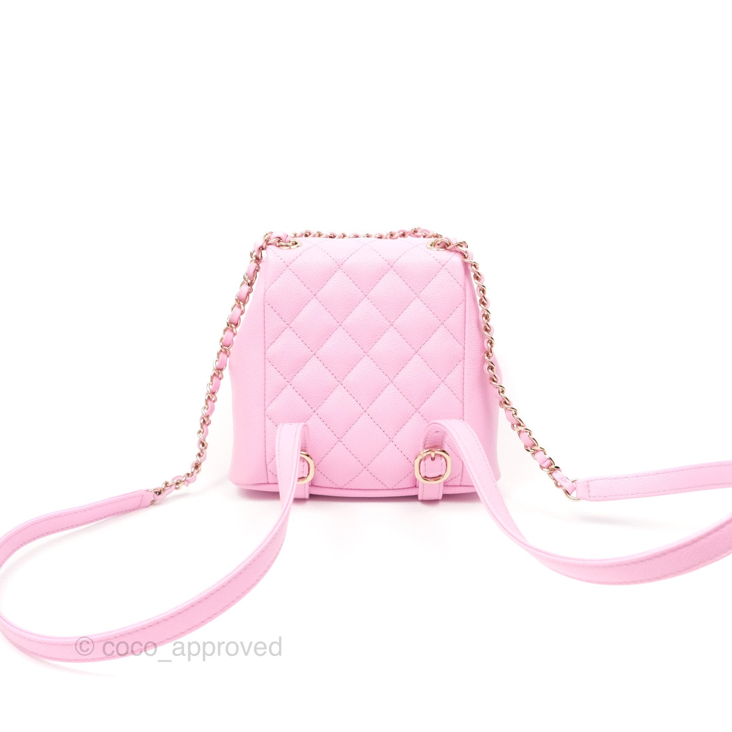 Chanel Mini Duma Backpack Pink Caviar Gold Hardware 23P