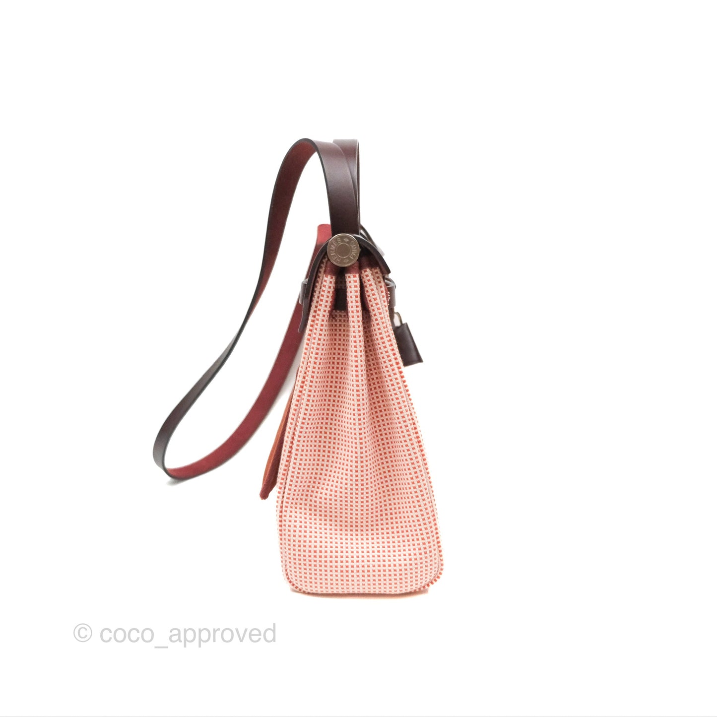 Hermès Herbag Retourne Zip 31 Ecru/Brique/Mauve Pale/Rouge Sellier Canvas Palladium Hardware