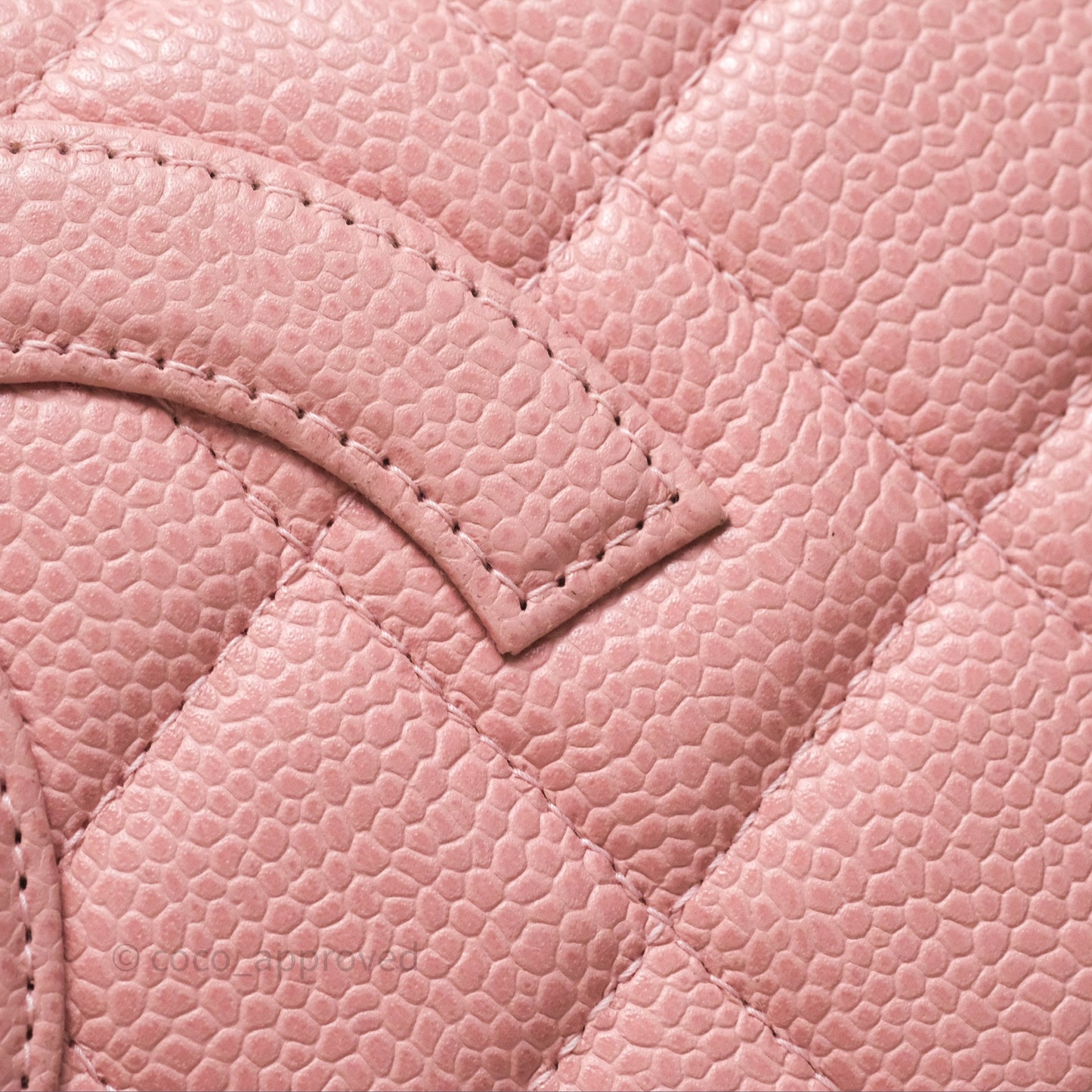 Chanel Vintage Mini CC Boston Bag Sakura Pink Caviar Gold Hardware