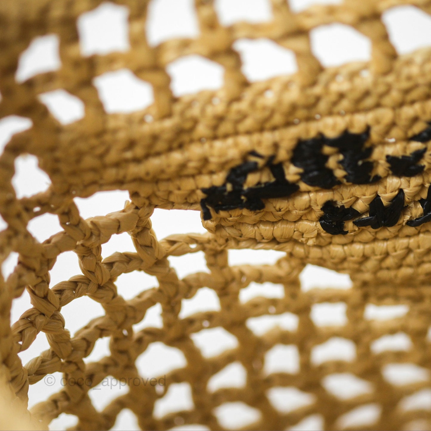 Prada Small Raffia Shopping Tote Bag