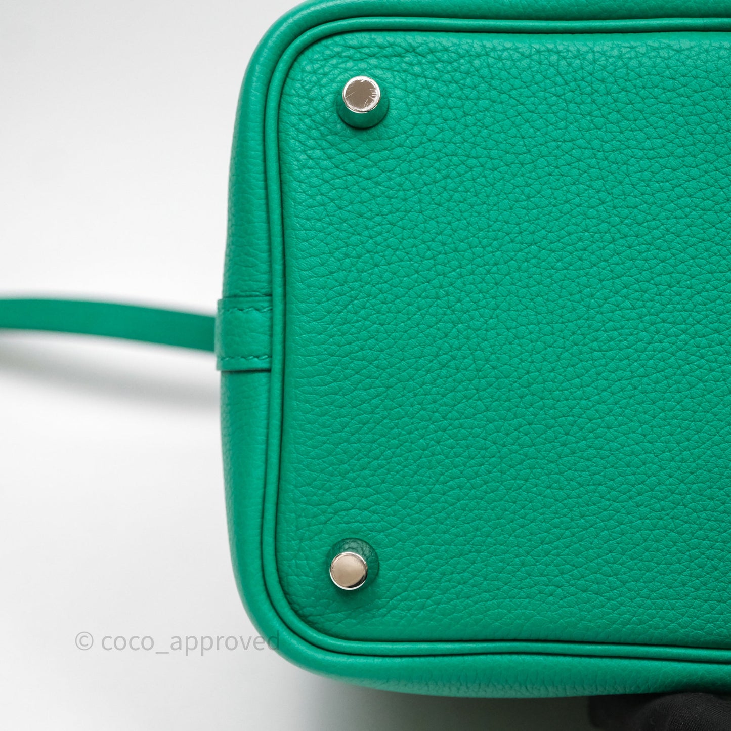 Hermes Picotin 18 Vert Jade O6 Clemence Palladium Hardware