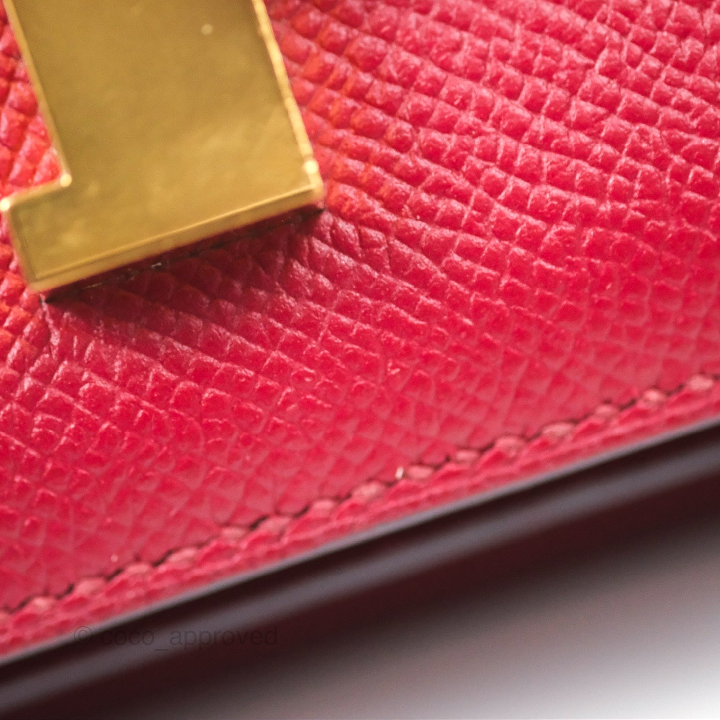 Hermès Constance Mini 18cm Rouge Grenat K1 Epsom Gold Hardware