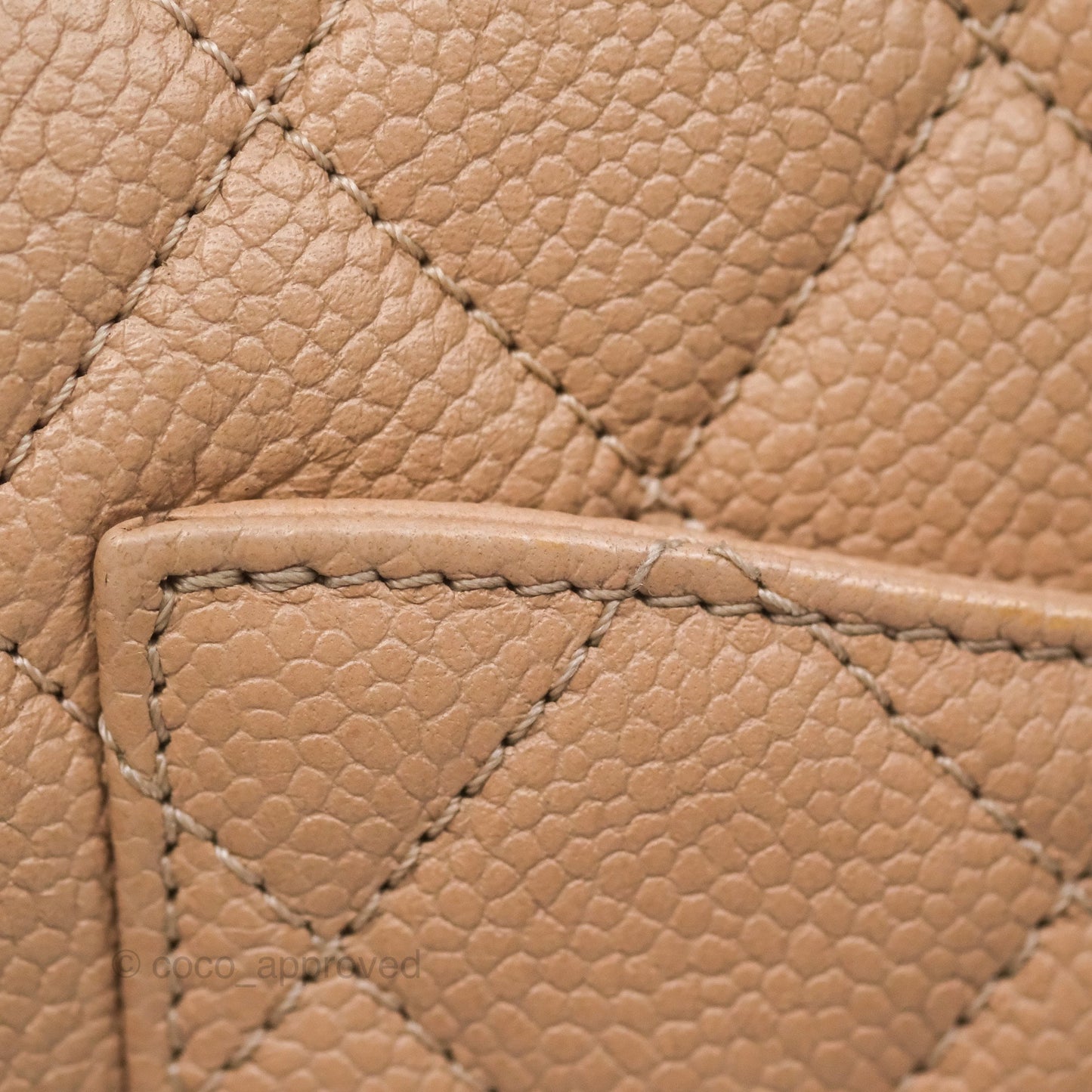Chanel Small CC Filigree Flap Quilted Beige Black Caviar